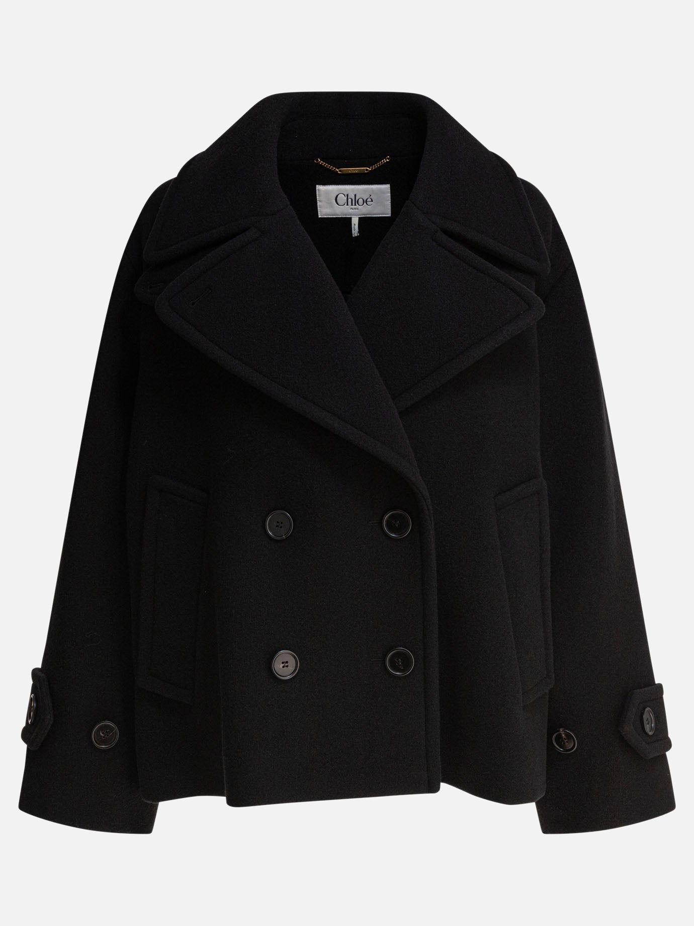 Chloé Short wool coat Black