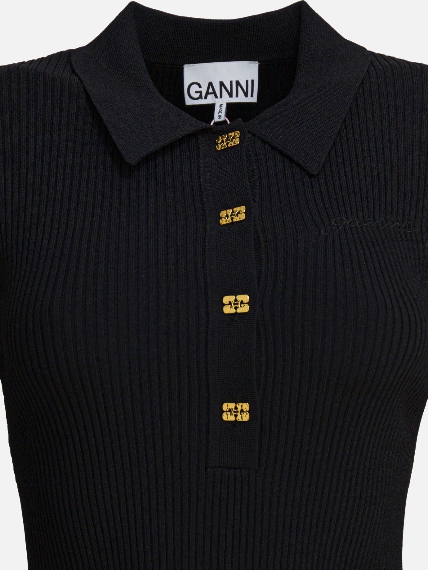 Mini dresses Solid colour  Black - Ganni Women | PDP | VIETTI Online Store | Zoom-Modal_3
