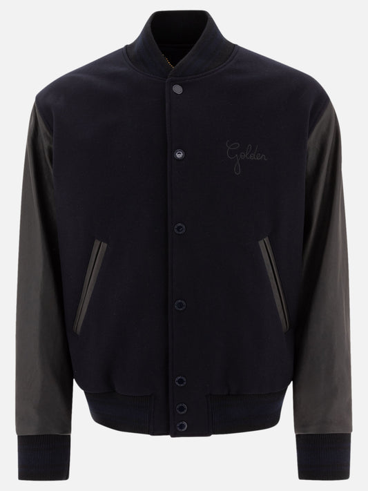 Bomber Solid colour  Blu - Golden Goose Uomo | PLP | VIETTI Online Store 
