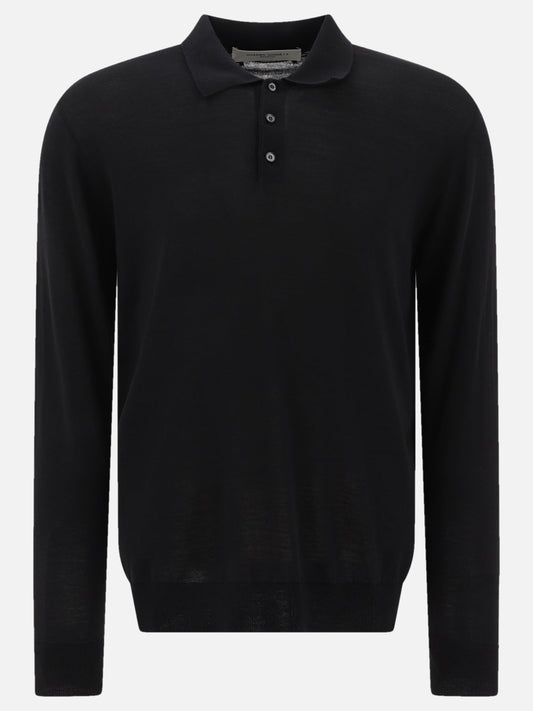 Polo con bottoni Solid colour  Nero - Golden Goose Uomo | PDP | VIETTI Online Store 
