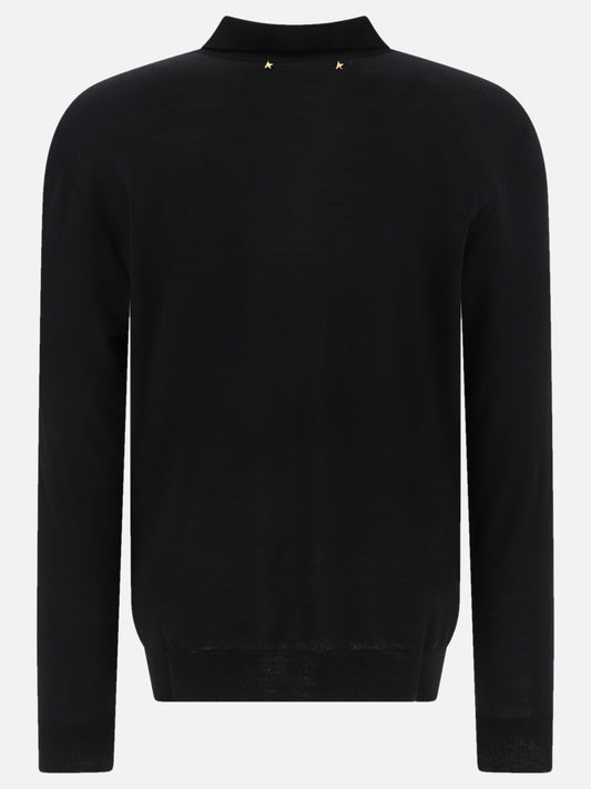 Polo con bottoni Solid colour  Nero - Golden Goose Uomo | PDP | VIETTI Online Store | 2
