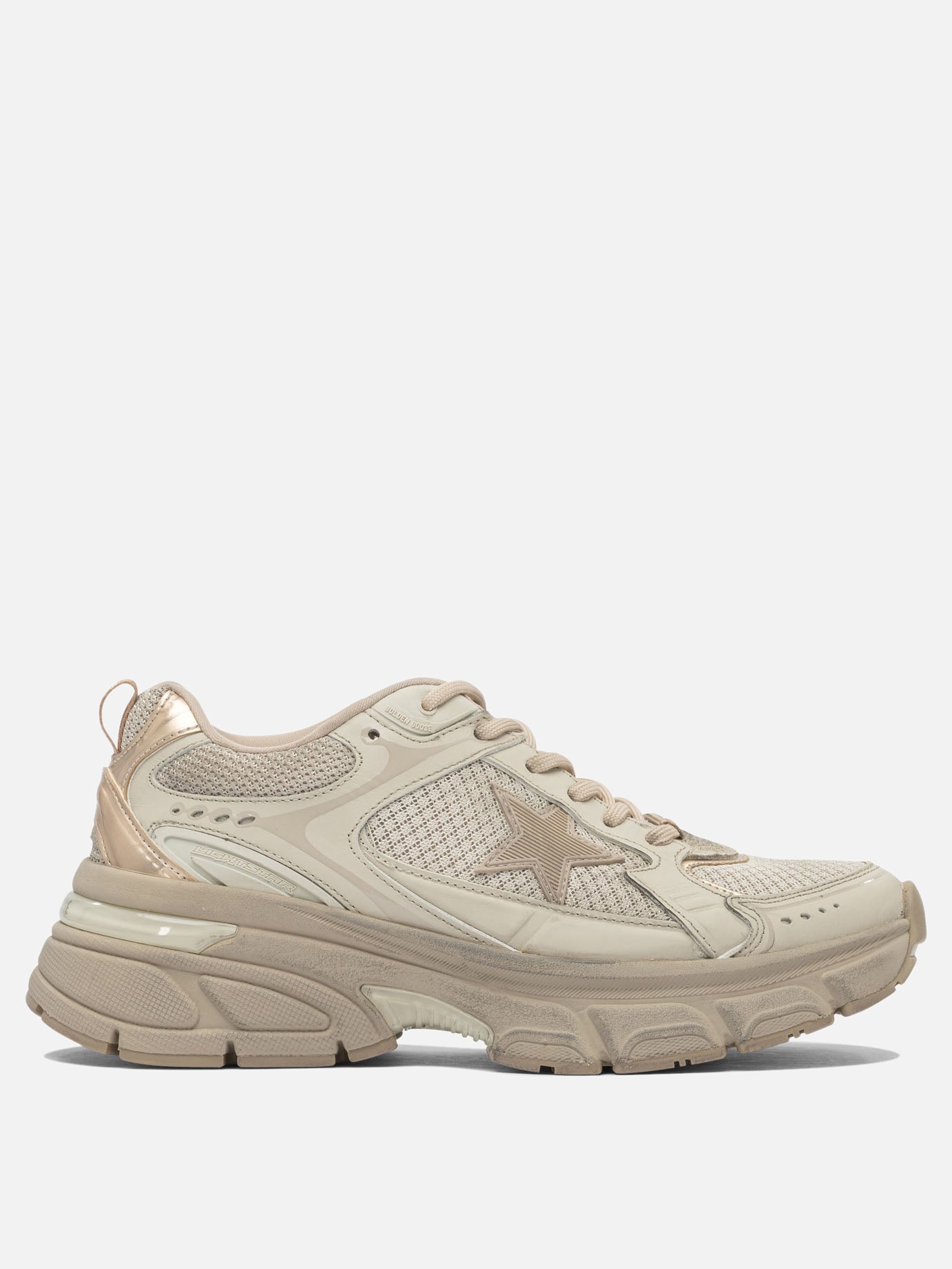 Sneaker basse 49% polyester 30% cow leather 12% polyurethane textile 9% ovine leather - 100% rubber  Grigio - Golden Goose Donna | PDP | VIETTI Online Store | thumbnail