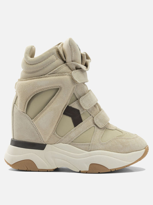High top sneakers 100% cow leather - 100% rubber  Beige - Isabel Marant Women | PDP | VIETTI Online Store 
