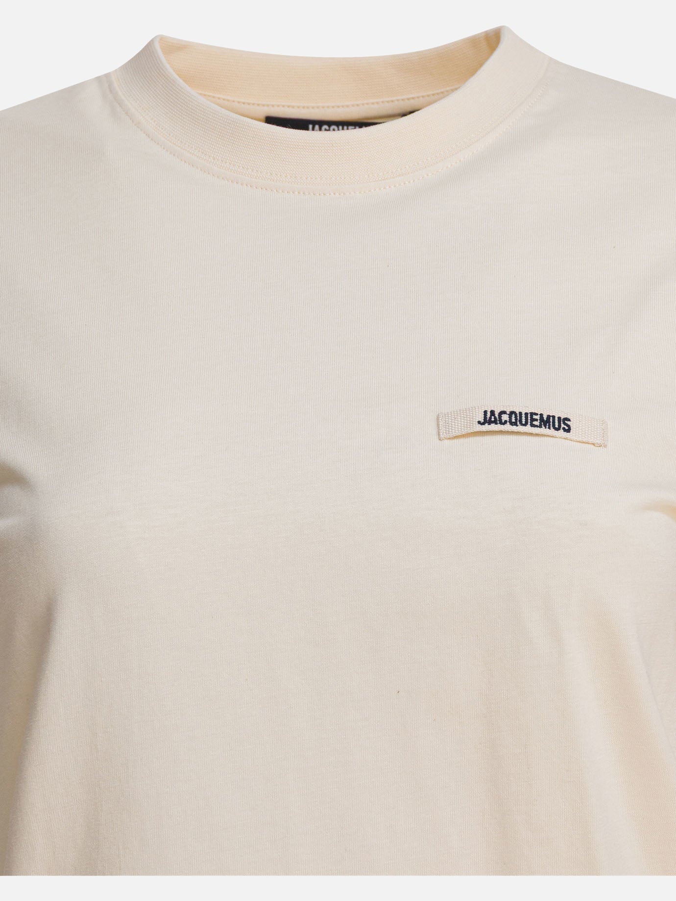 T-shirt girocollo Logo  Beige - Jacquemus Donna | PDP | VIETTI Online Store | Zoom-Modal_3
