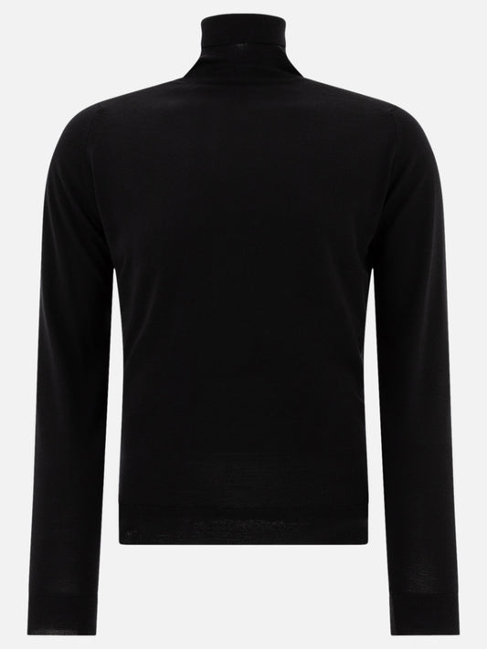 Turtleneck sweaters Solid colour  Black - John Smedley Men | PLP | VIETTI Online Store 
