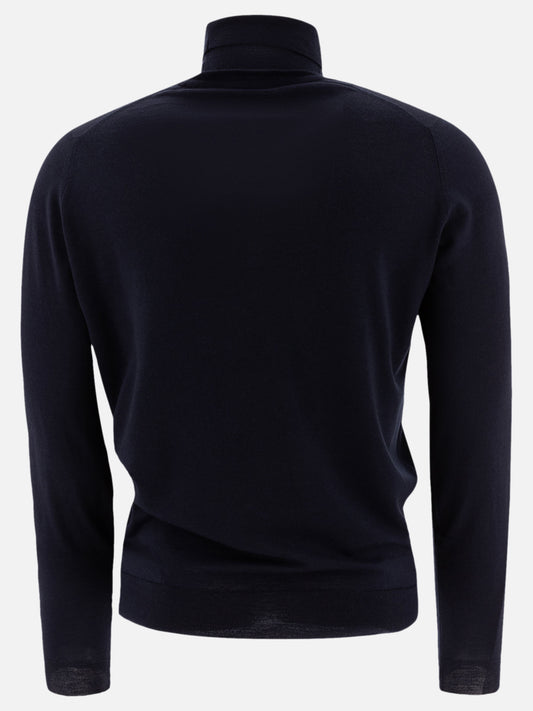 Turtleneck sweaters Solid colour  Blue - John Smedley Men | PLP | VIETTI Online Store | 2
