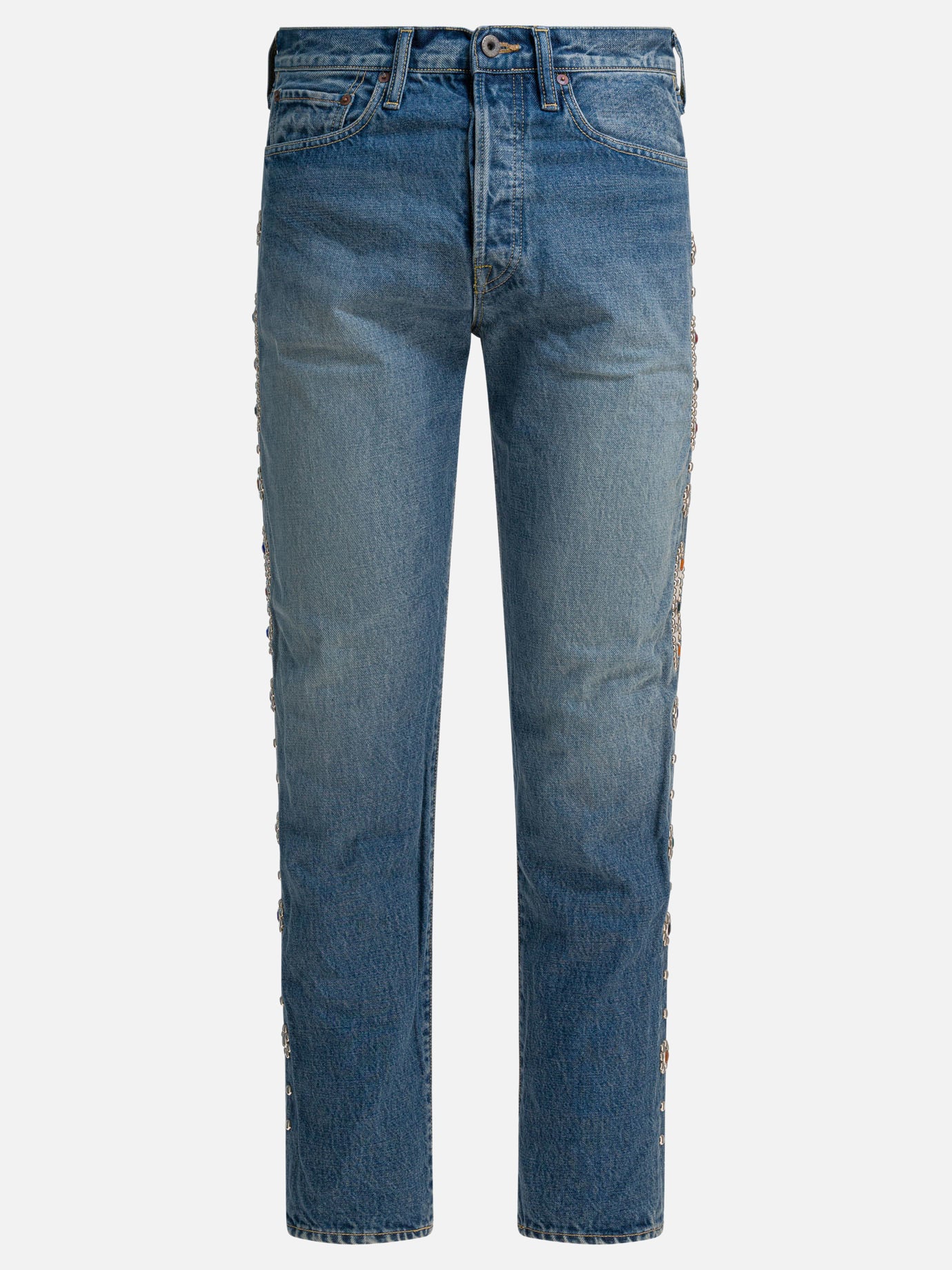 Straight-leg jeans Denim  Blue - KAPITAL Men | PDP | VIETTI Online Store | thumbnail