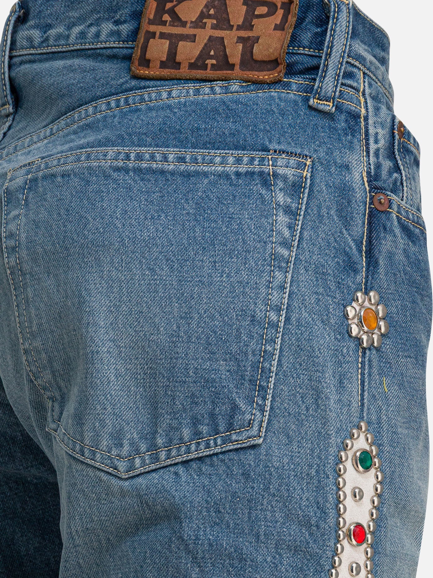 Straight-leg jeans Denim  Blue - KAPITAL Men | PDP | VIETTI Online Store | Zoom-Modal_4
