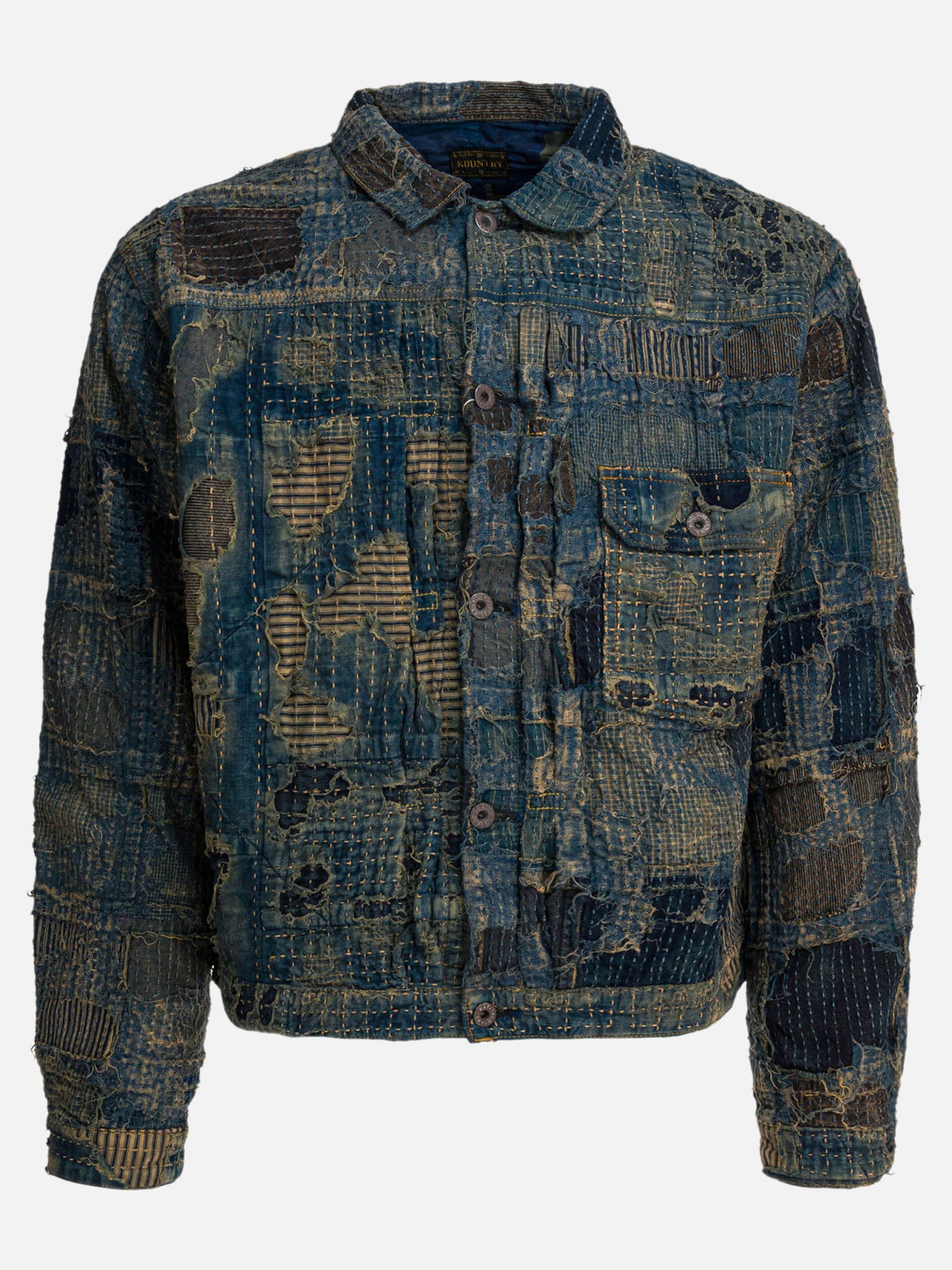 Denim jackets Textured knit  Blue - KAPITAL Men | PDP | VIETTI Online Store | thumbnail