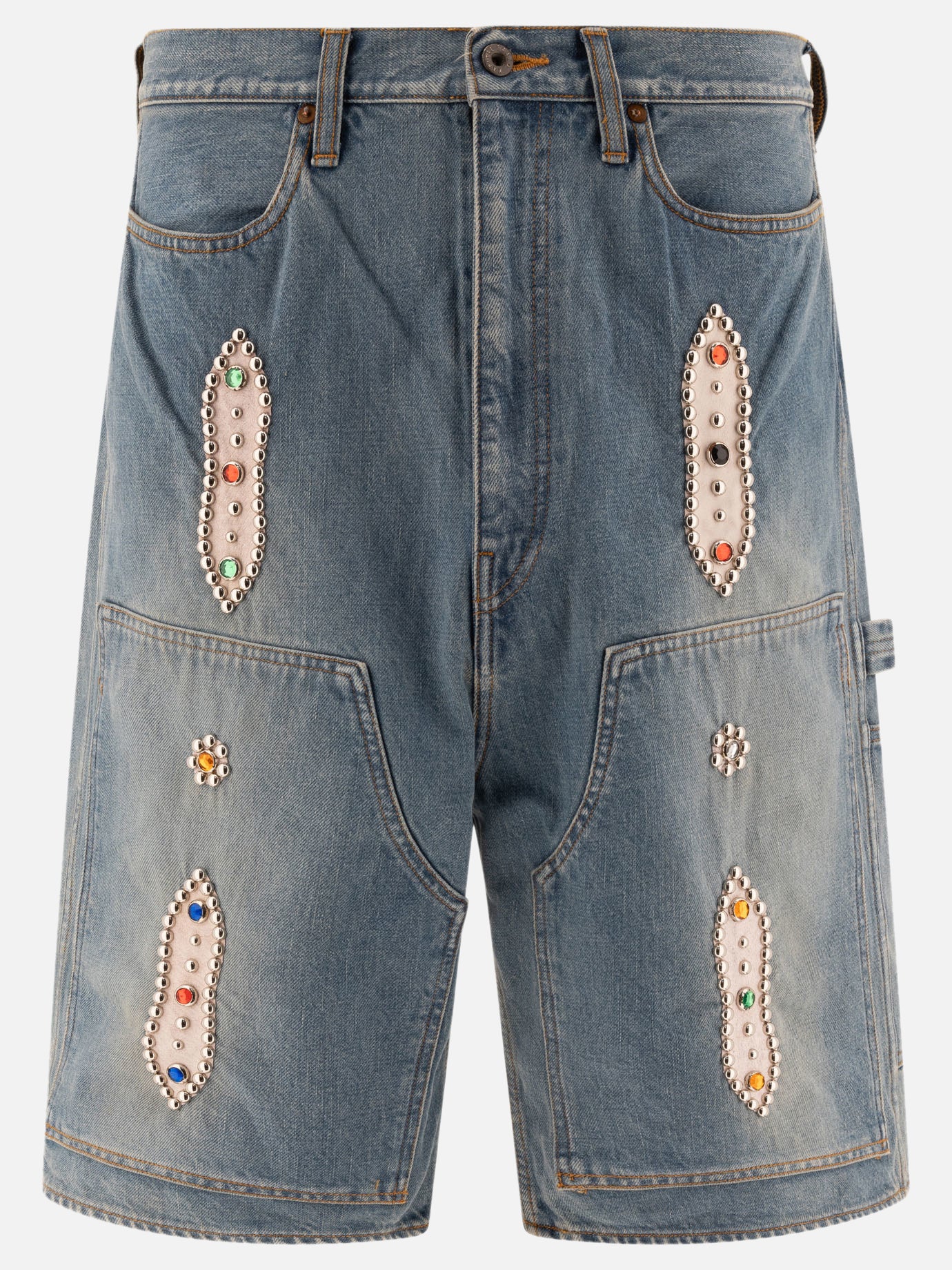 Utility shorts Solid colour  Light blue - KAPITAL Men | PDP | VIETTI Online Store | thumbnail