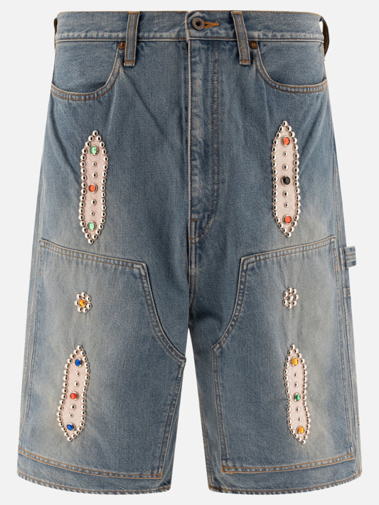Utility shorts Solid colour  Light blue - KAPITAL Men | PLP | VIETTI Online Store 
