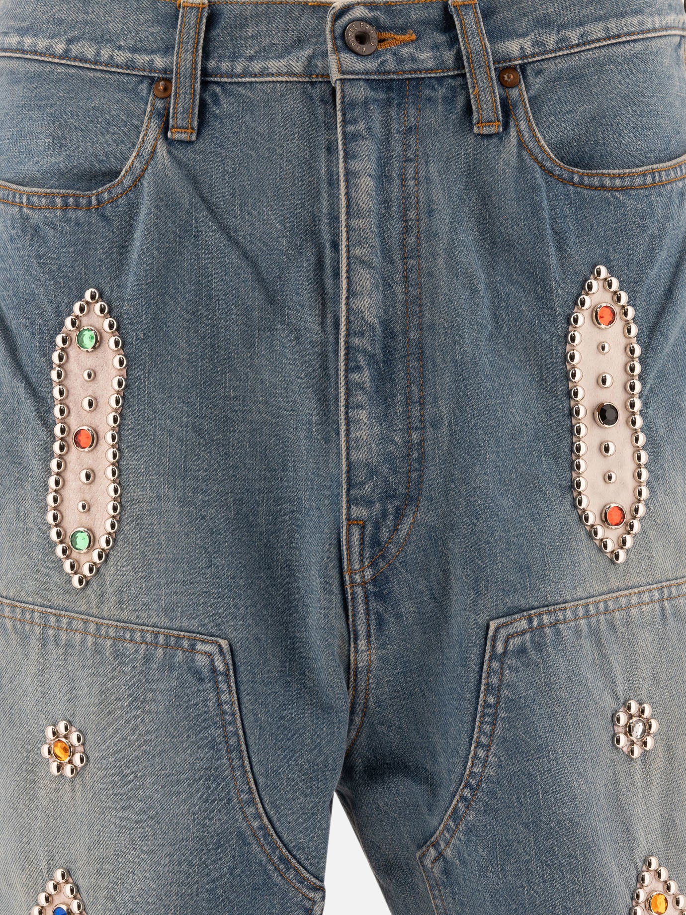 Utility shorts Solid colour  Light blue - KAPITAL Men | PDP | VIETTI Online Store | Zoom-Modal_3
