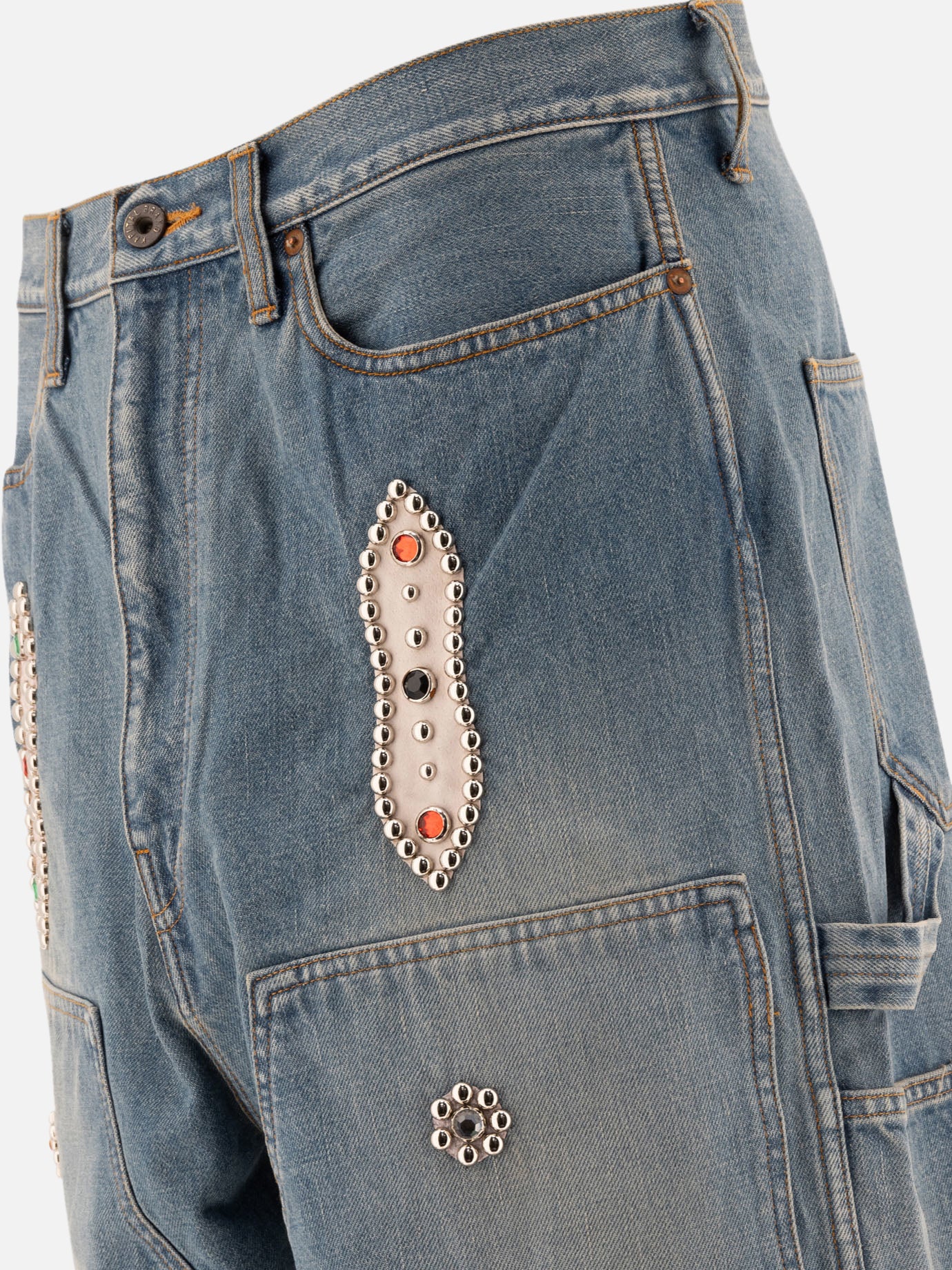 Utility shorts Solid colour  Light blue - KAPITAL Men | PDP | VIETTI Online Store | Zoom-Modal_4
