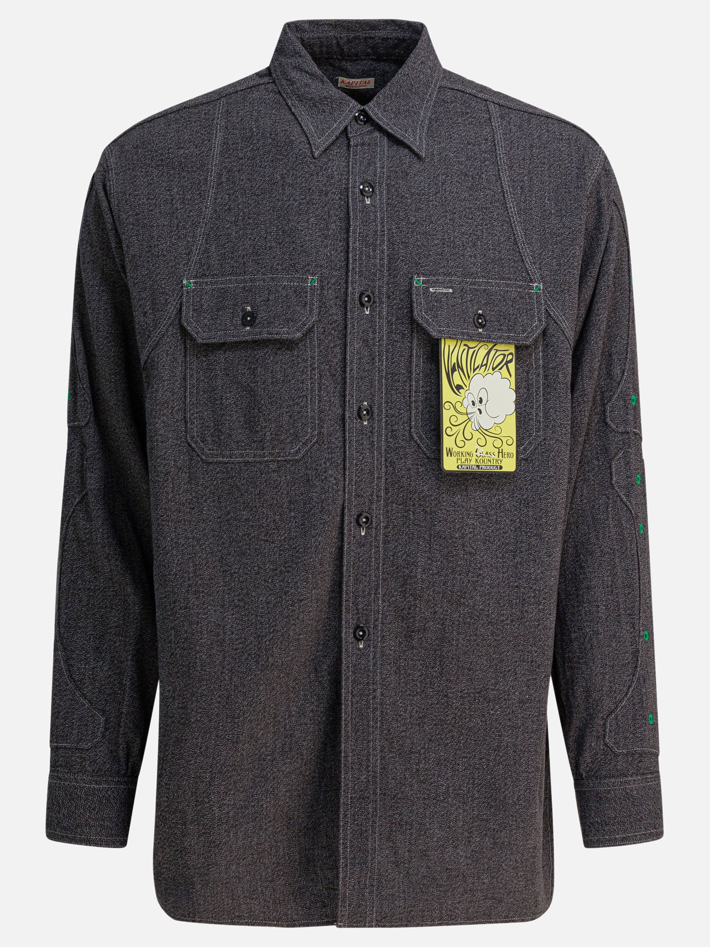 Camicie casual Solid colour  Grigio - KAPITAL Uomo | PDP | VIETTI Online Store | Zoom-Modal
