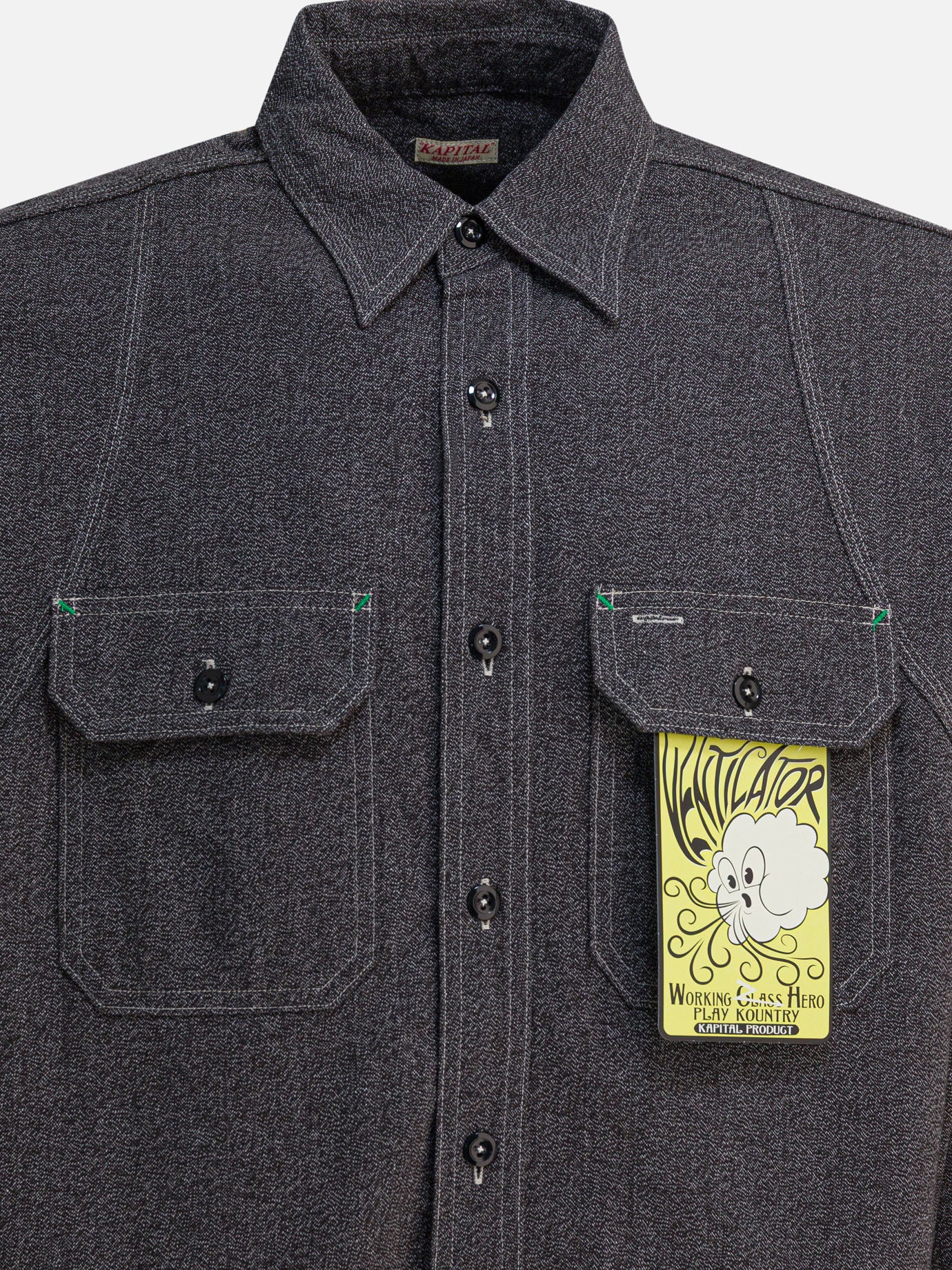 Camicie casual Solid colour  Grigio - KAPITAL Uomo | PDP | VIETTI Online Store | thumbnail_3