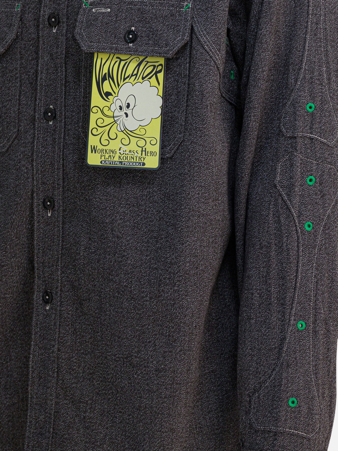 Camicie casual Solid colour  Grigio - KAPITAL Uomo | PDP | VIETTI Online Store | thumbnail_4