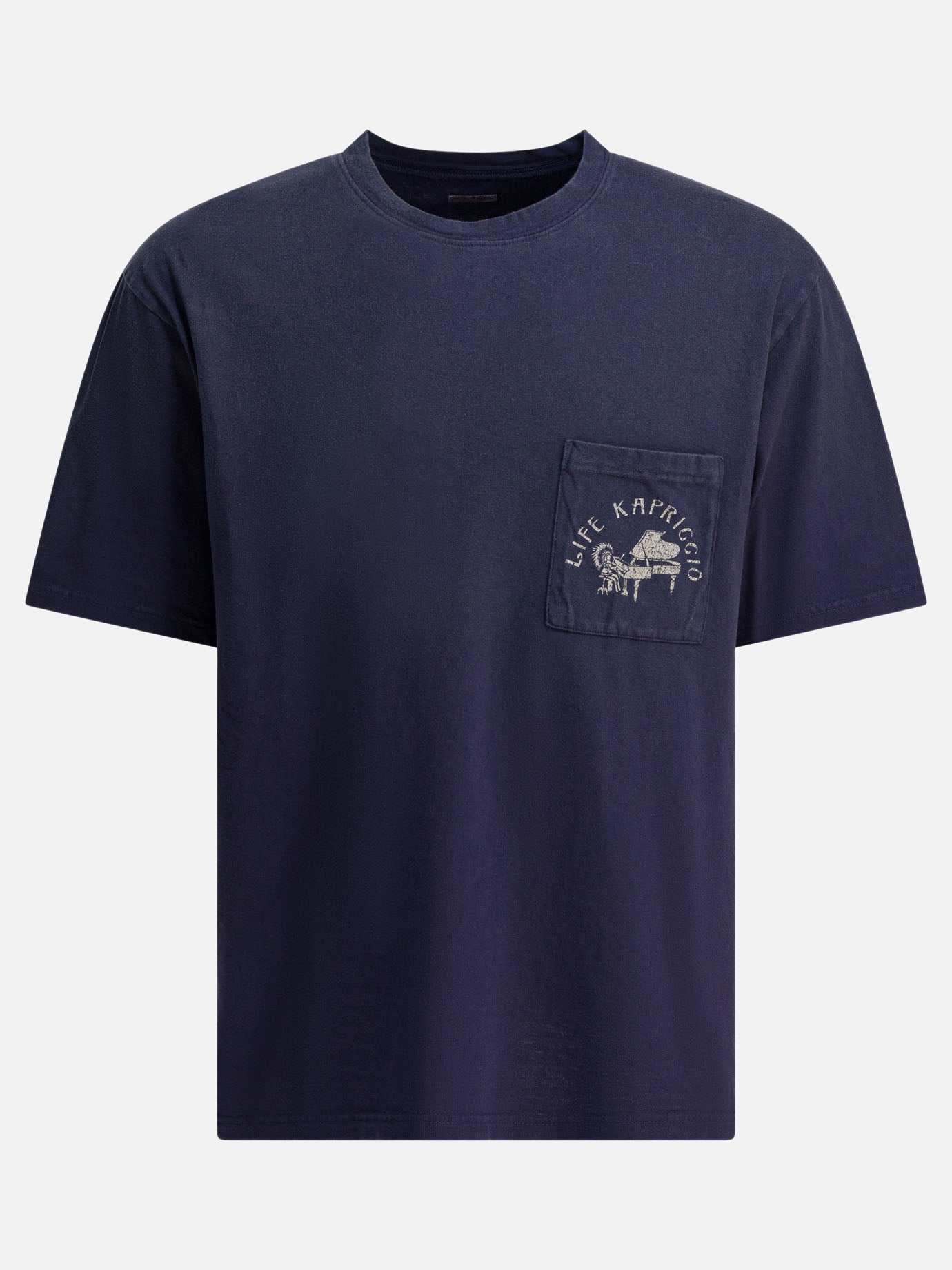 T-shirt girocollo Print  Blu - KAPITAL Uomo | PDP | VIETTI Online Store | thumbnail