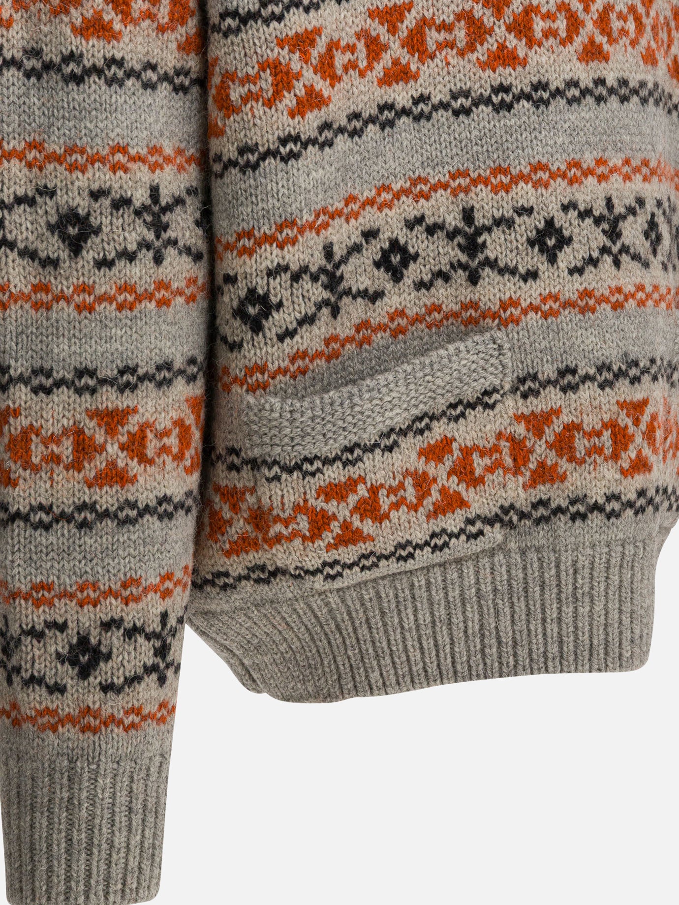 Crewneck sweaters Textured knit  Grey - KAPITAL Men | PDP | VIETTI Online Store | thumbnail_4