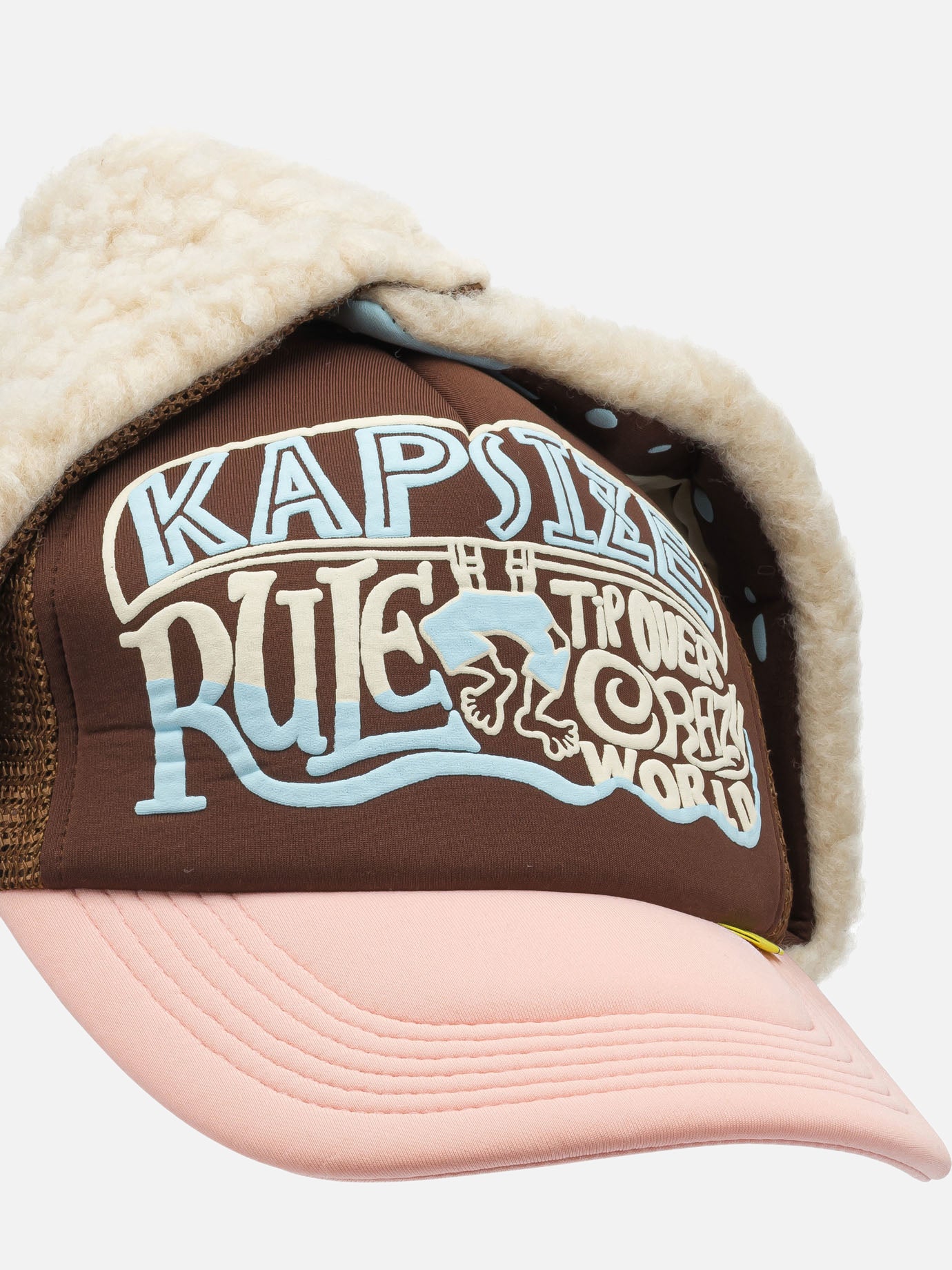 Trucker caps 100% polyester  Brown - KAPITAL Men | PDP | VIETTI Online Store | Zoom-Modal_4
