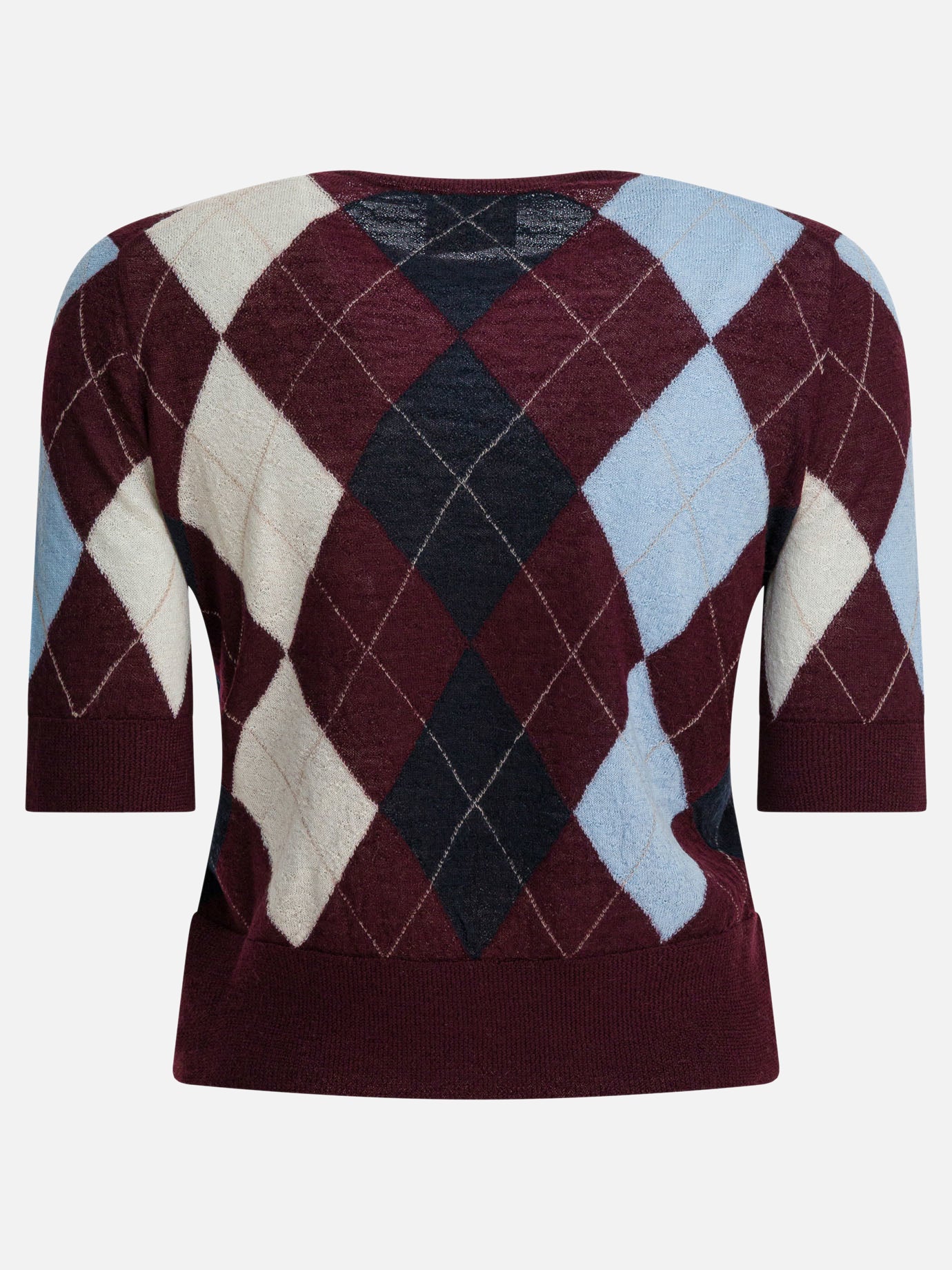 Crewneck sweaters Argyle  Bordeaux - Khaite Women | PDP | VIETTI Online Store | Zoom-Modal_2
