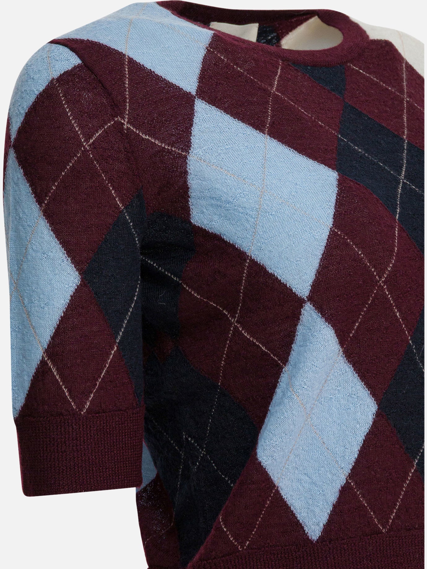 Crewneck sweaters Argyle  Bordeaux - Khaite Women | PDP | VIETTI Online Store | thumbnail_4