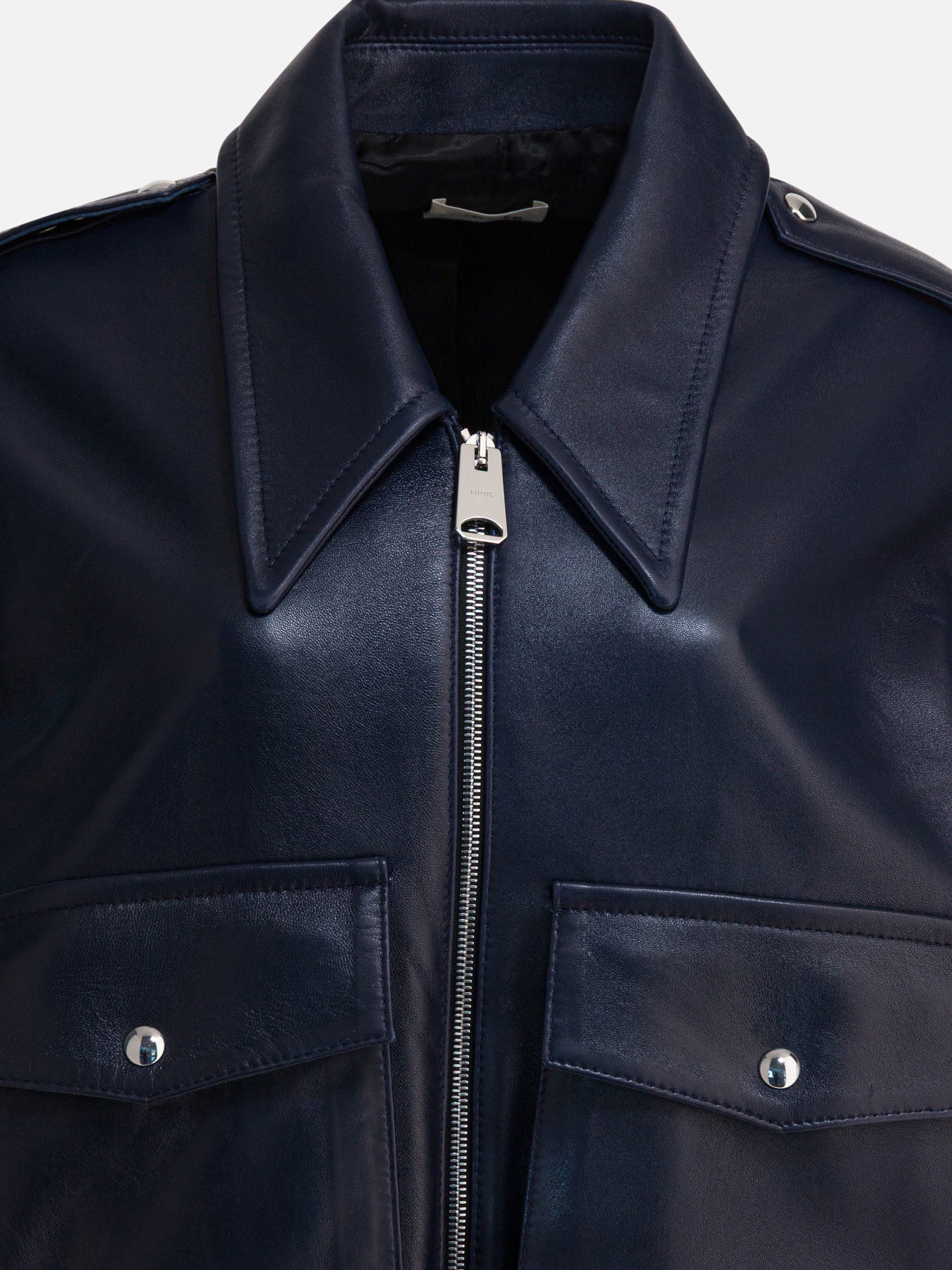 Bomber Solid colour  Blu - Khaite Donna | PDP | VIETTI Online Store | thumbnail_3