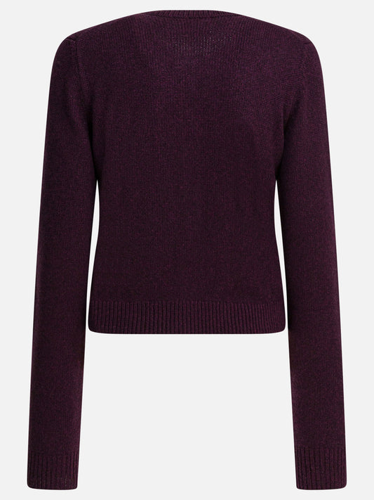 Crewneck sweaters Solid colour  Purple - Khaite Women | PLP | VIETTI Online Store | 2
