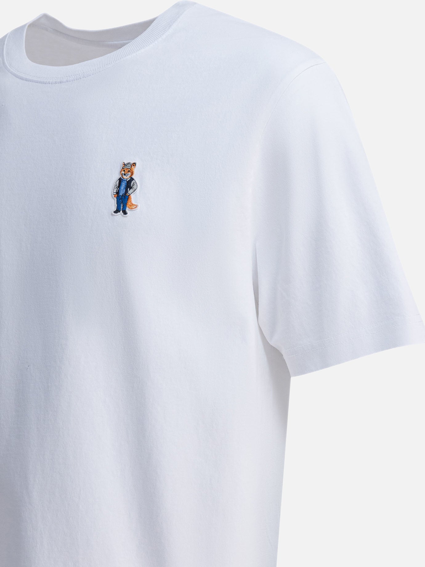T-shirt girocollo Logo  Bianco - Maison Kitsuné Uomo | PDP | VIETTI Online Store | Zoom-Modal_4
