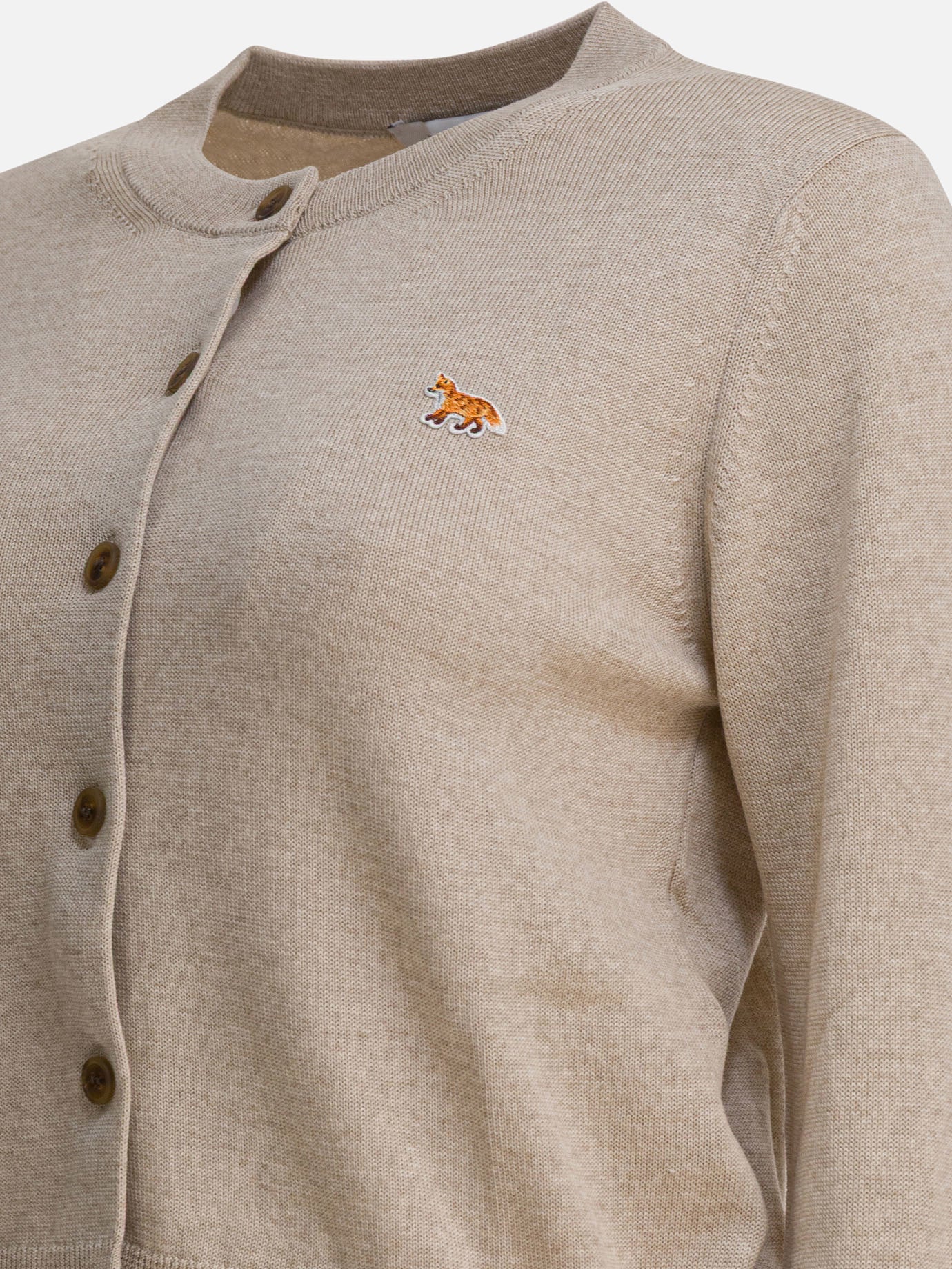 Cardigan Logo  Beige - Maison Kitsuné Donna | PDP | VIETTI Online Store | Zoom-Modal_4
