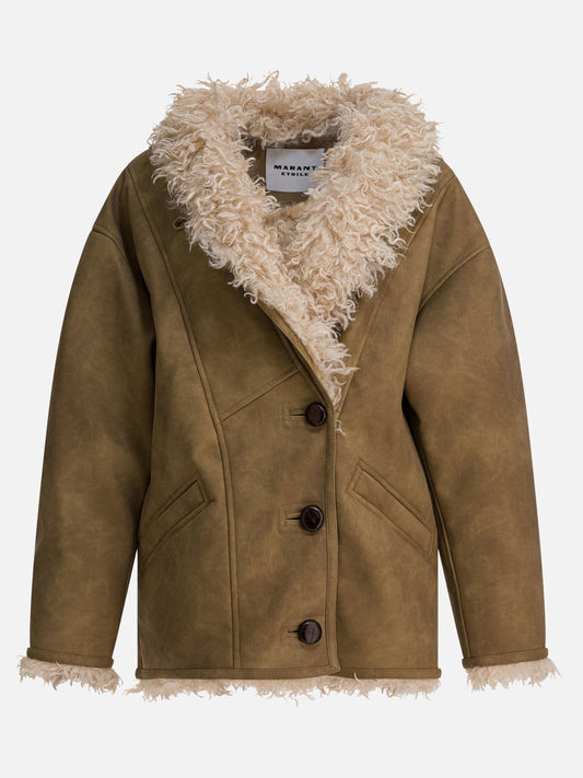 Giacche shearling Solid colour  Marrone - Marant Étoile Donna | VIETTI Online Store 
