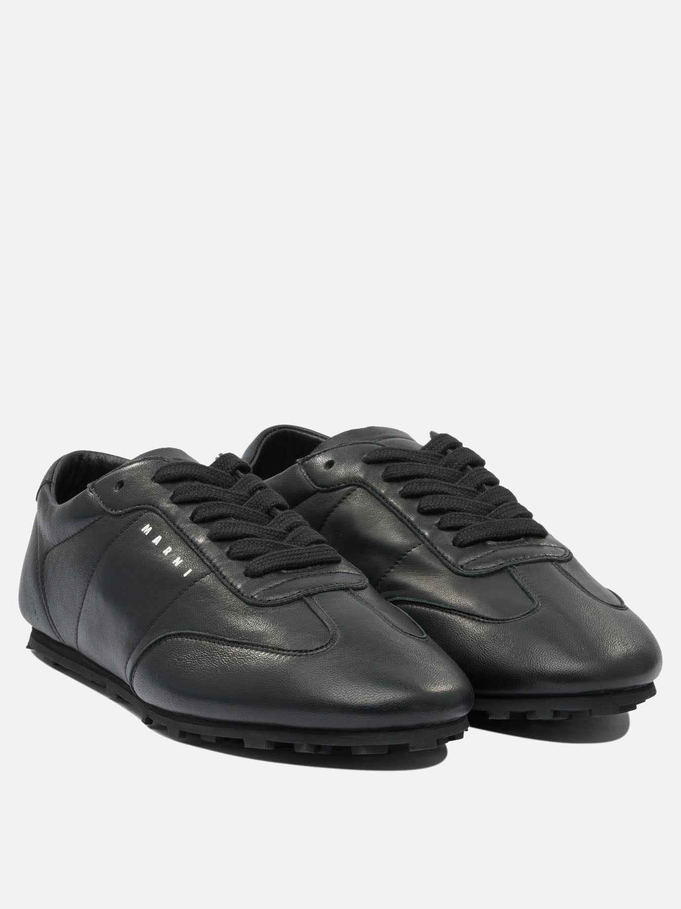 Sneaker basse 100% leather - 100% rubber  Nero - Marni Donna | PDP | VIETTI Online Store | thumbnail_2