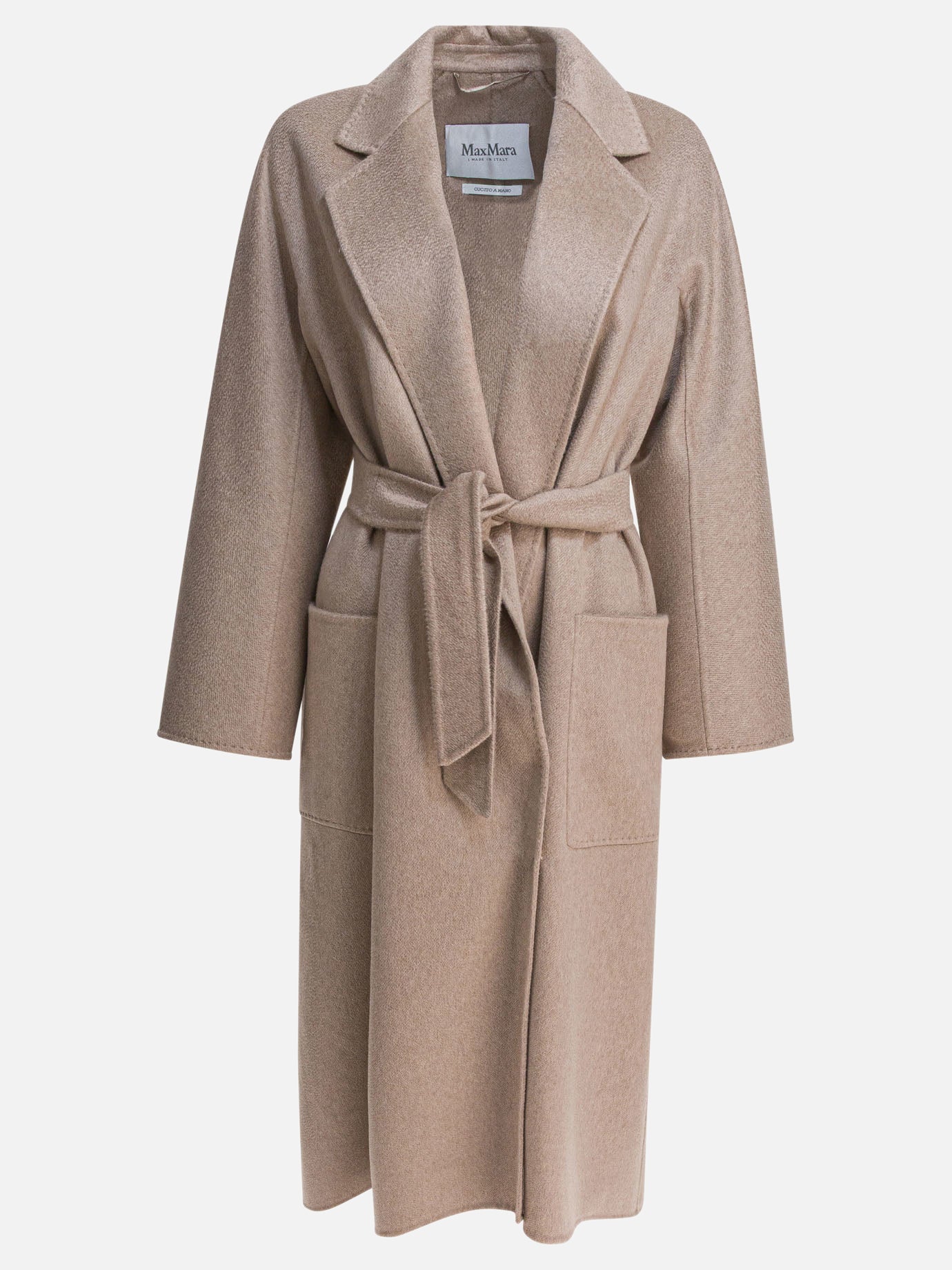Long coats Solid colour  Beige - Max Mara Women | PDP | VIETTI Online Store | thumbnail
