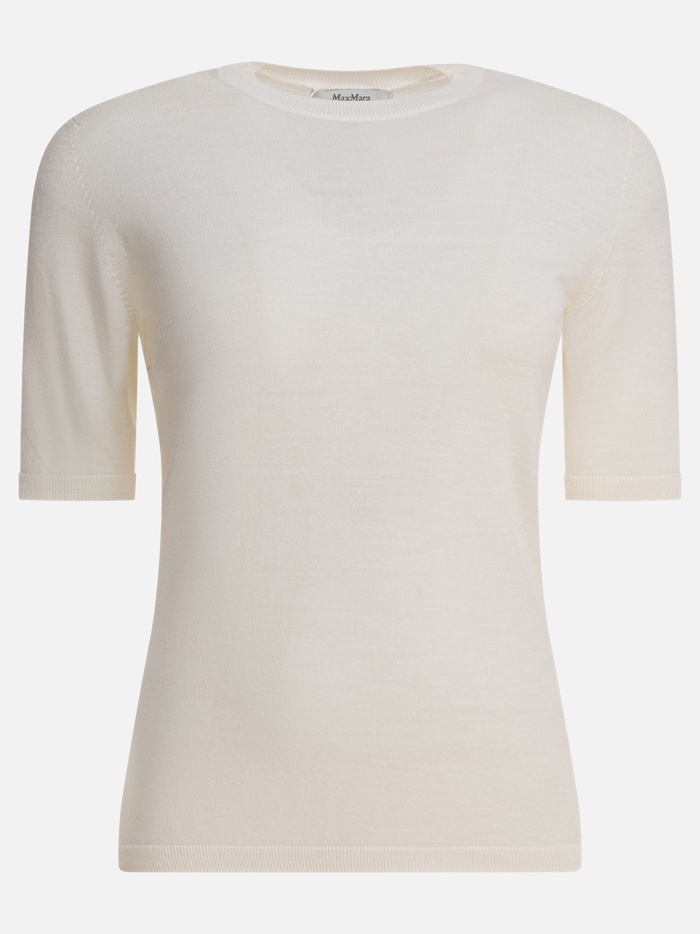 Max Mara Maglia basic in lana 15925618_XS White thumbnail_1