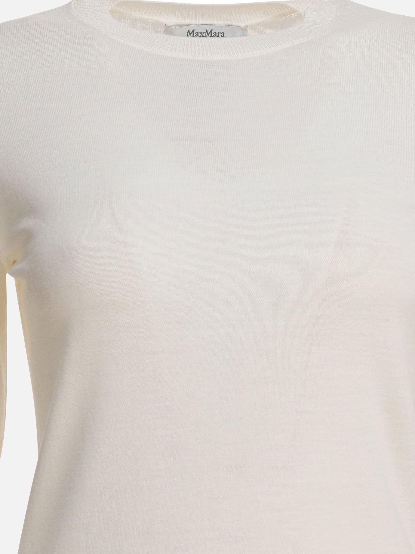 Max Mara Maglia basic in lana 15925618_XS White thumbnail_3