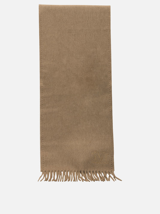 Fringed scarves 100% camel  Brown - Max Mara Women | PDP | VIETTI Online Store 
