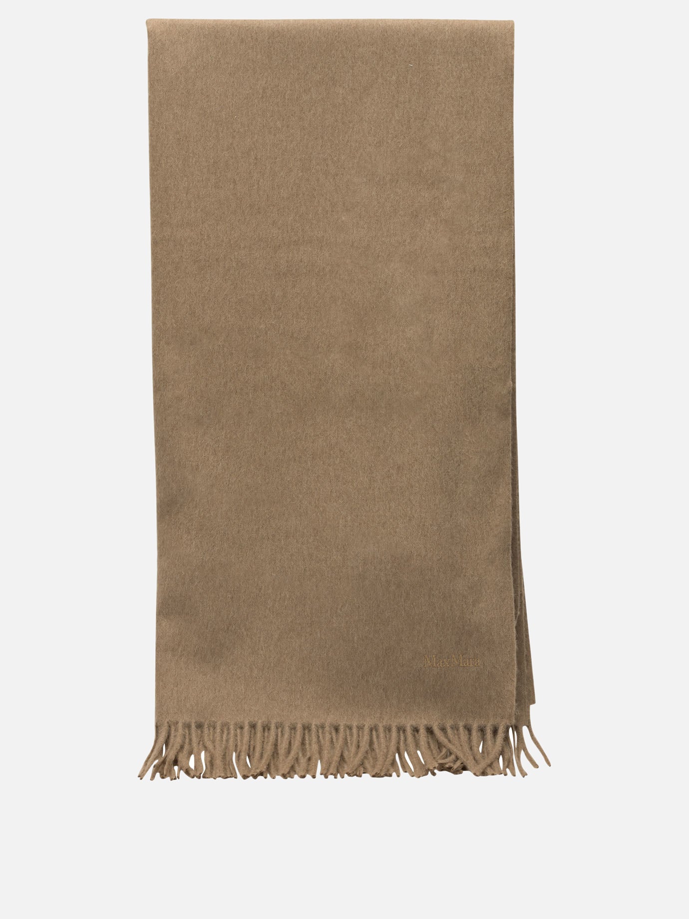 Fringed scarves 100% camel  Brown - Max Mara Women | PDP | VIETTI Online Store | thumbnail