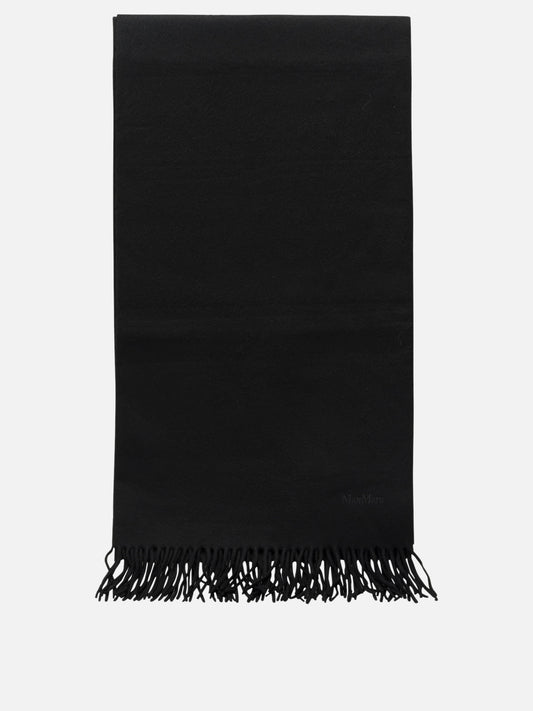 Fringed scarves 100% camel  Black - Max Mara Women | PDP | VIETTI Online Store 
