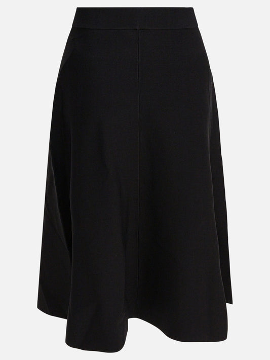 Max Mara Pure Flared midi skirt 17473173_S Black 2