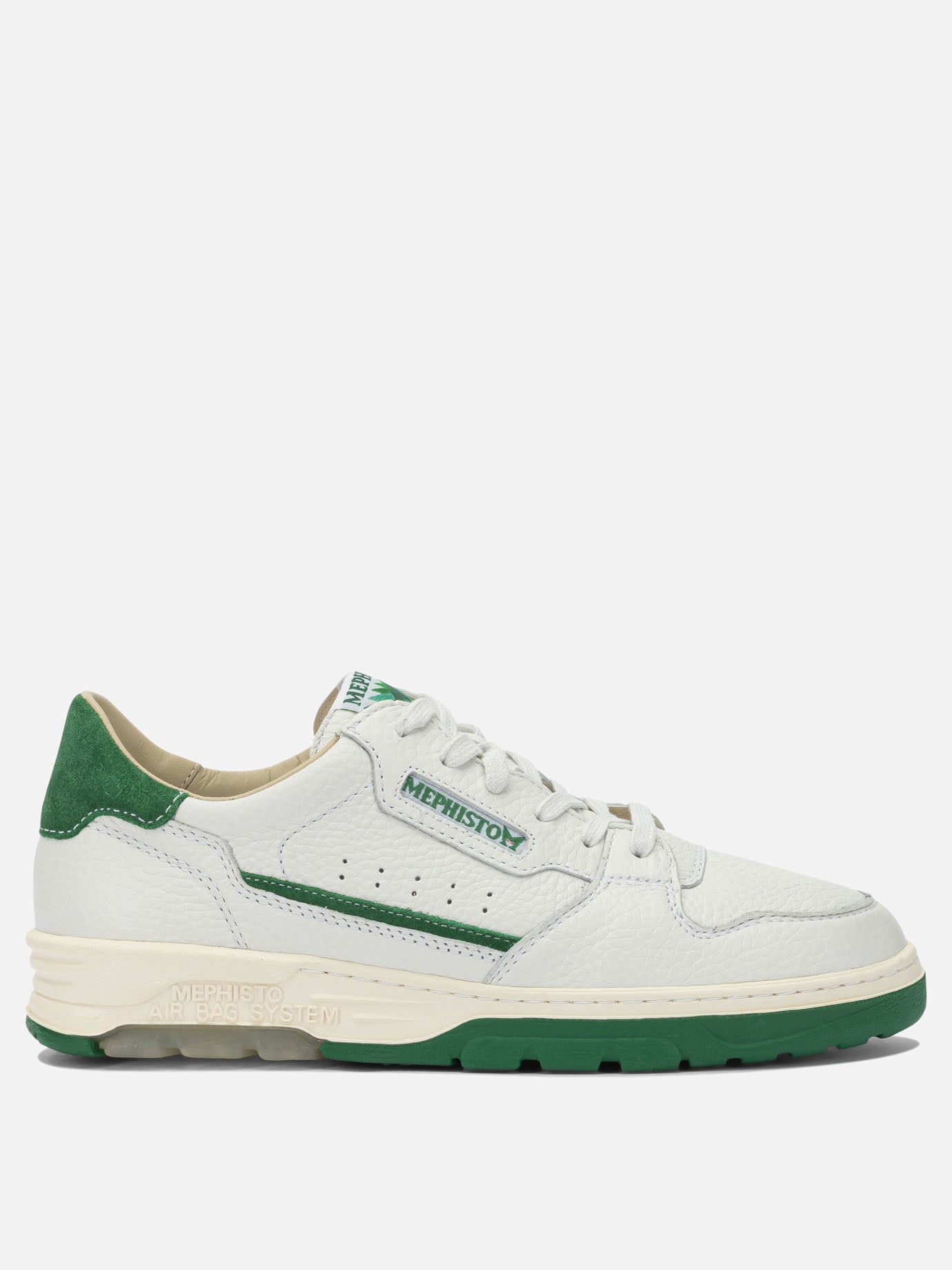 Low top sneakers 100% leather  White - Mephisto Men | PDP | VIETTI Online Store | thumbnail