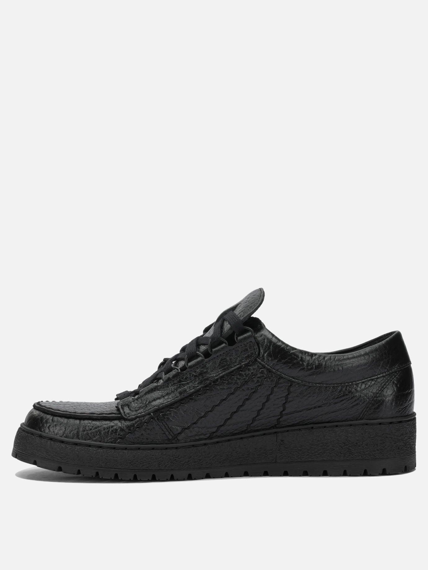 Low top sneakers 100% leather - 100% rubber  Black - Mephisto Men | PDP | VIETTI Online Store | thumbnail_3