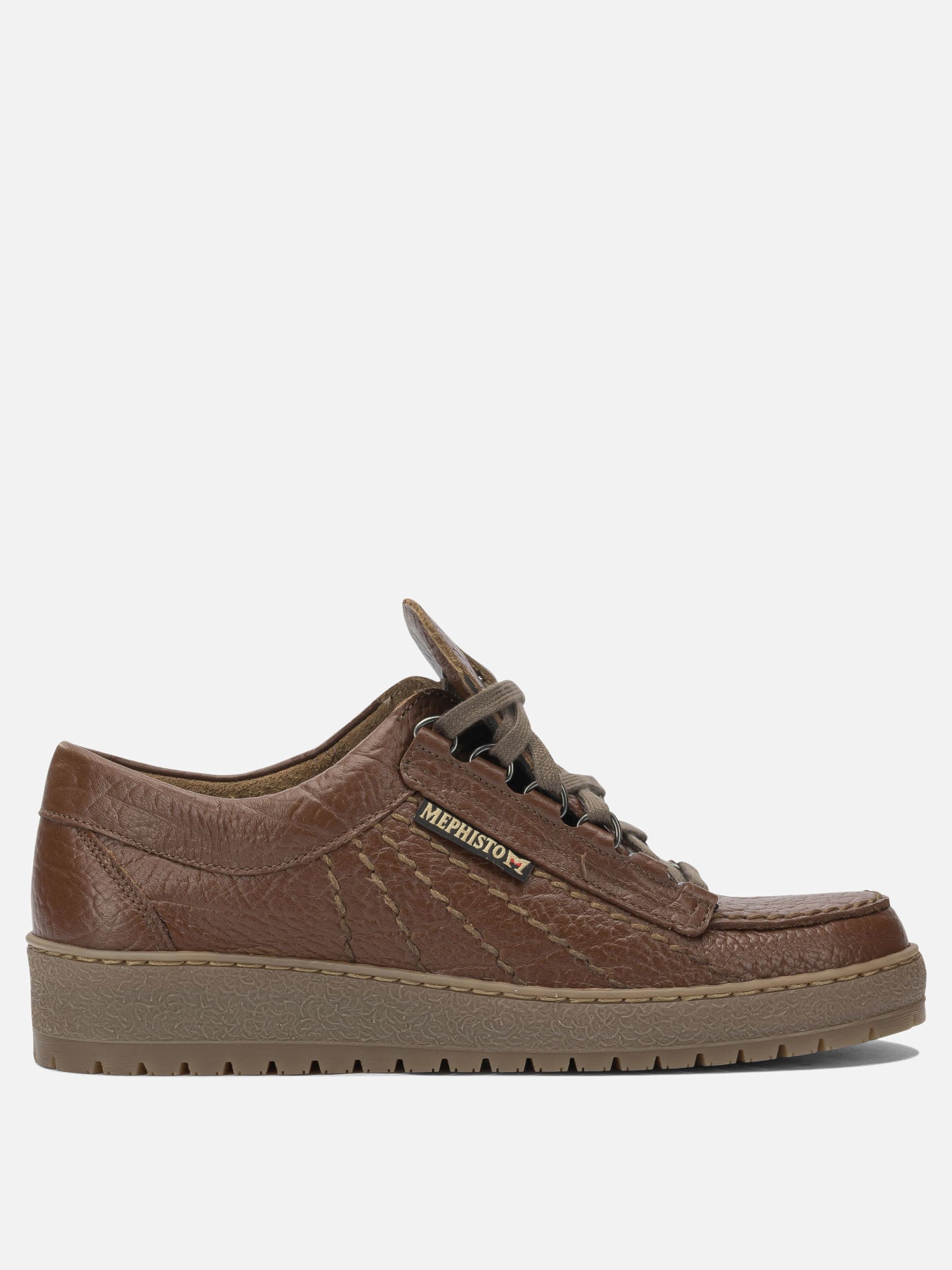 Low top sneakers 100% leather - 100% rubber  Brown - Mephisto Men | PDP | VIETTI Online Store | Zoom-Modal
