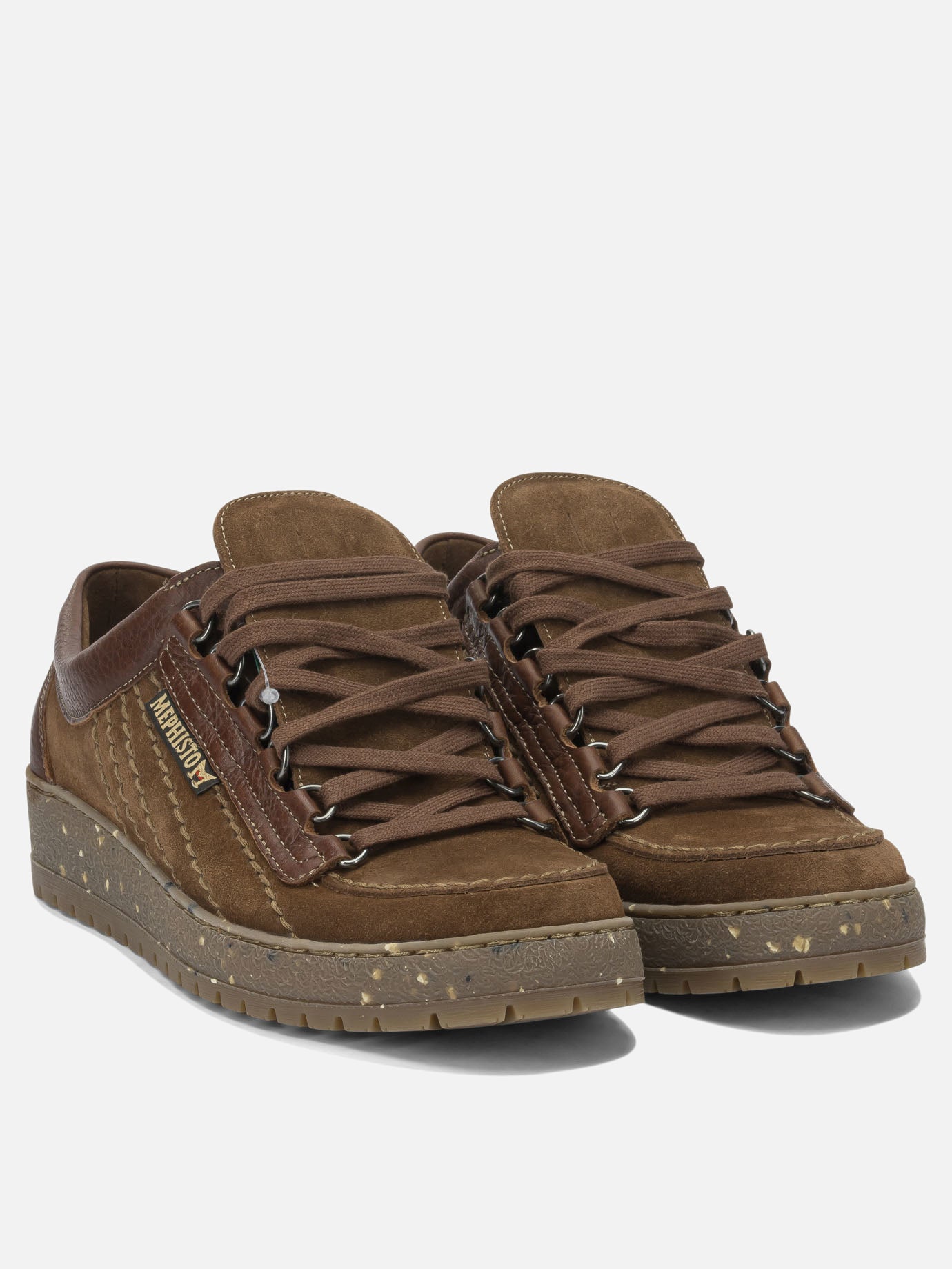Low top sneakers 100% leather - 100% rubber  Brown - Mephisto Men | PDP | VIETTI Online Store | Zoom-Modal_2
