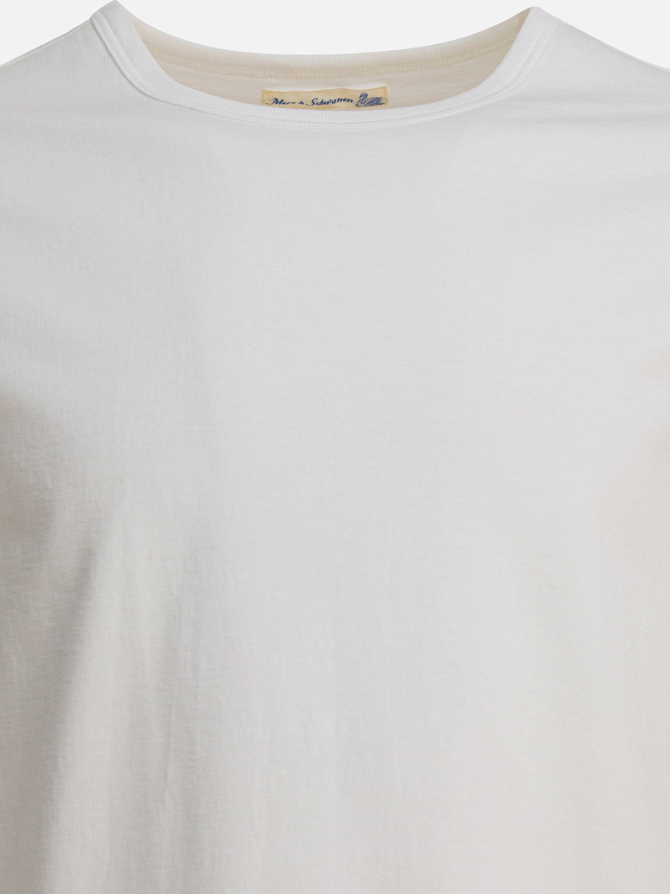 T-shirt girocollo Solid colour  Bianco - Merz b. Schwanen Uomo | PDP | VIETTI Online Store | Zoom-Modal_3
