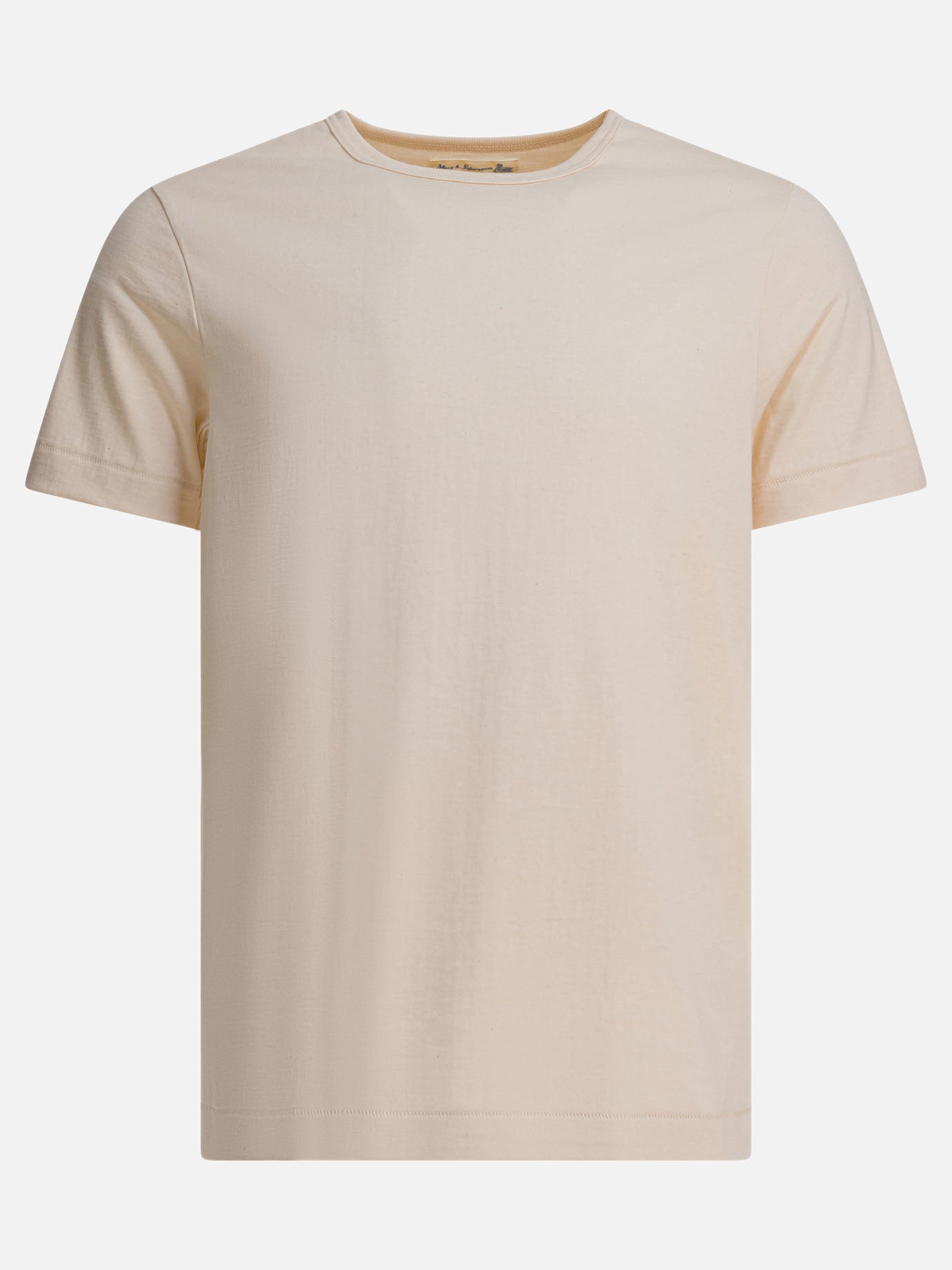Crewneck t-shirts Solid colour  Beige - Merz b. Schwanen Men | PDP | VIETTI Online Store | thumbnail