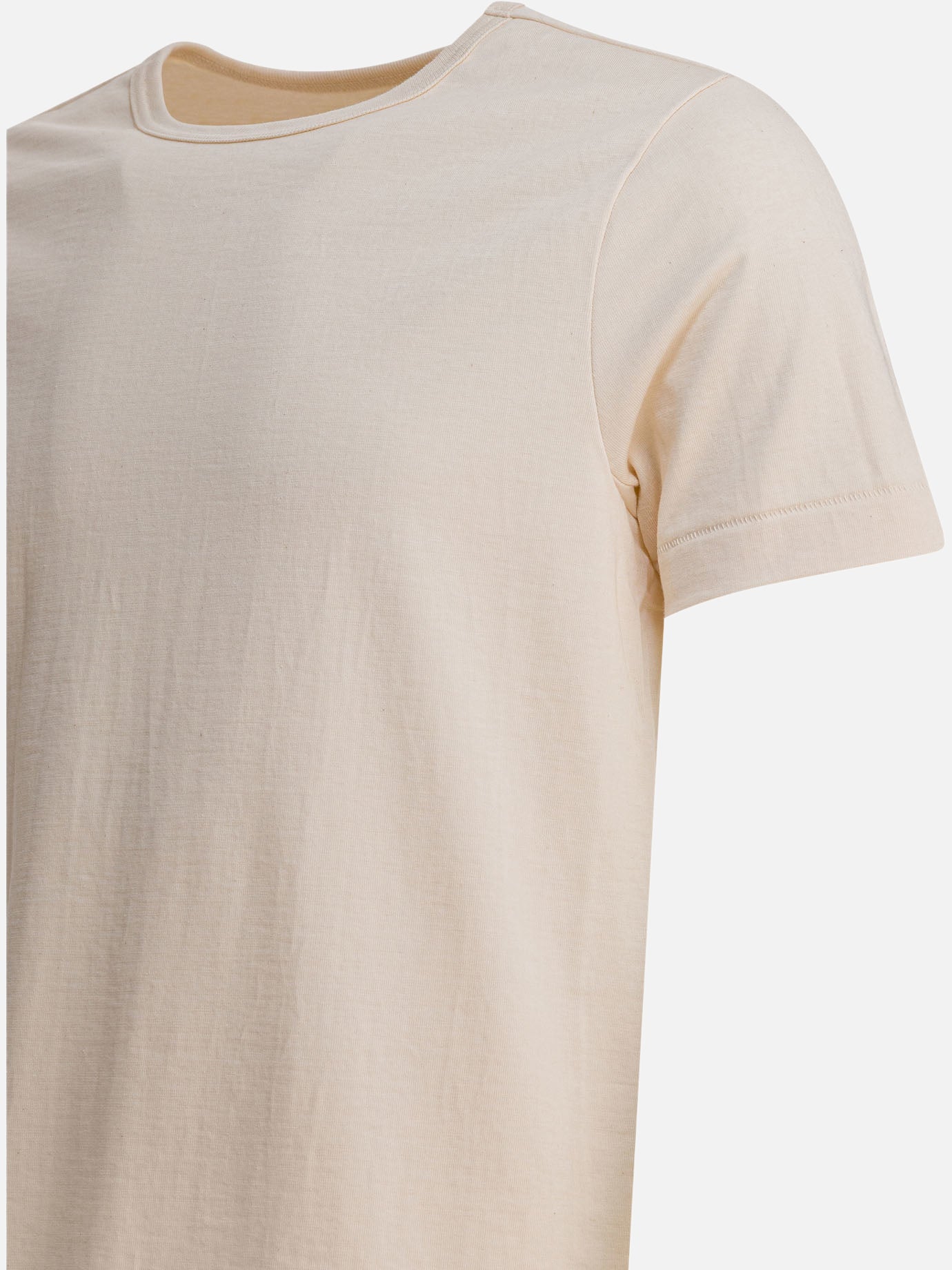 Crewneck t-shirts Solid colour  Beige - Merz b. Schwanen Men | PDP | VIETTI Online Store | thumbnail_4