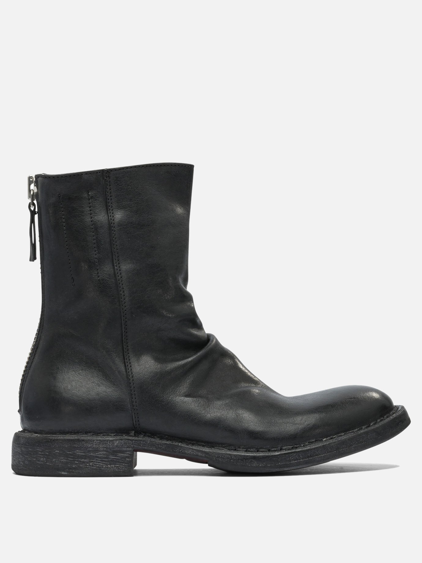 Zipped boots 100% leather - 80% rubber 20% leather  Black - Moma Women | PDP | VIETTI Online Store | thumbnail