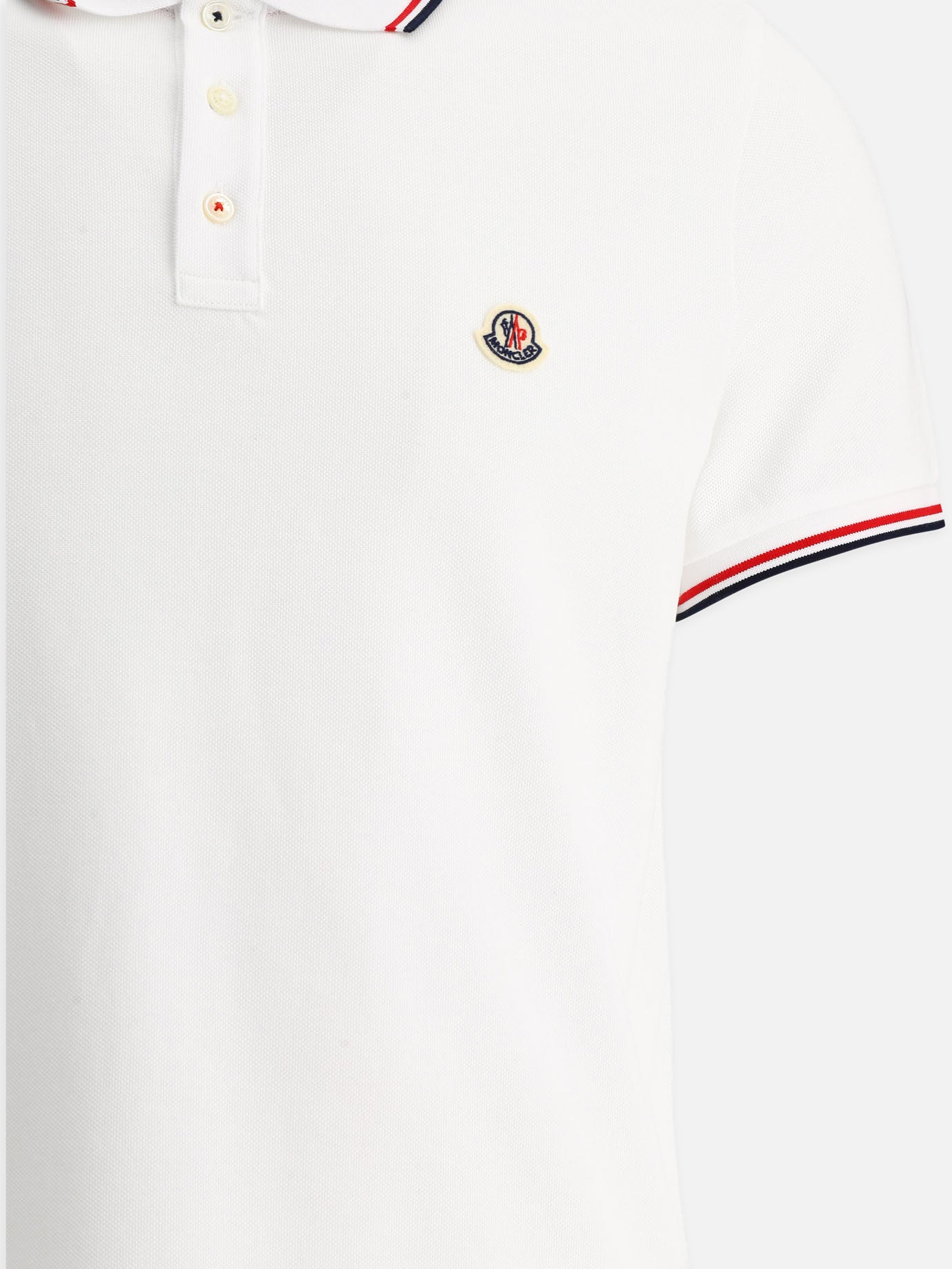 Polo con bottoni Logo  Bianco - Moncler Uomo | PDP | VIETTI Online Store | thumbnail_4