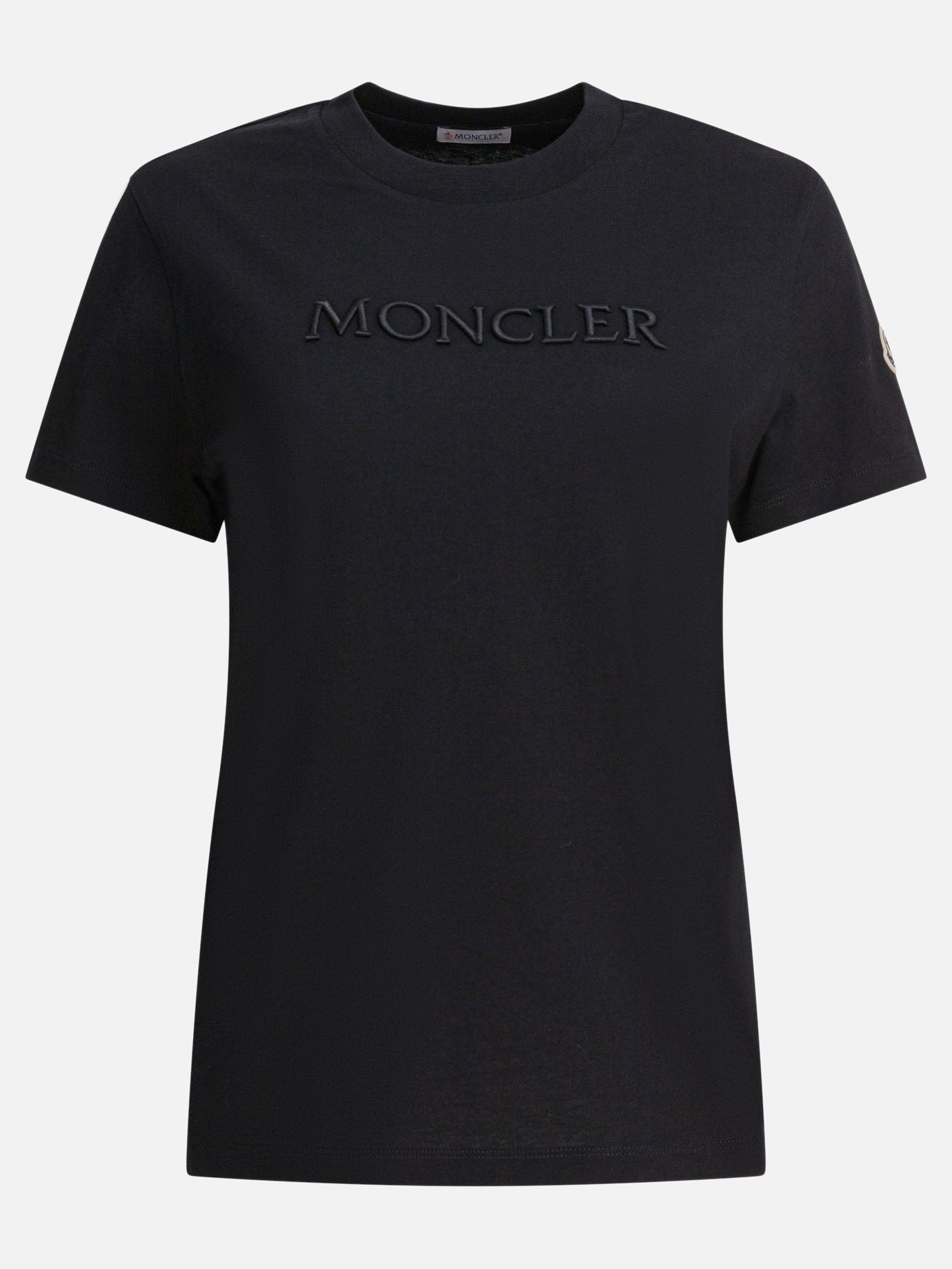 T-shirt girocollo Logo  Nero - Moncler Donna | PDP | VIETTI Online Store | thumbnail