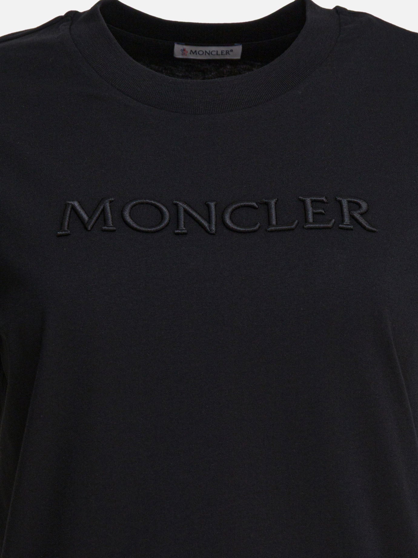 T-shirt girocollo Logo  Nero - Moncler Donna | PDP | VIETTI Online Store | thumbnail_3
