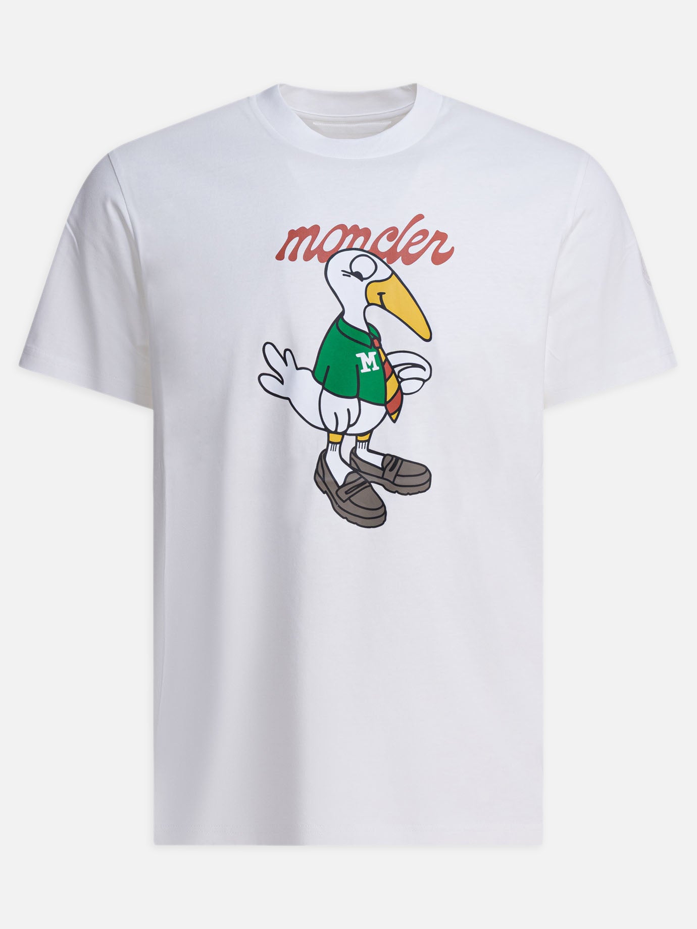 Crewneck t-shirts Logo  White - Moncler Men | PDP | VIETTI Online Store | thumbnail